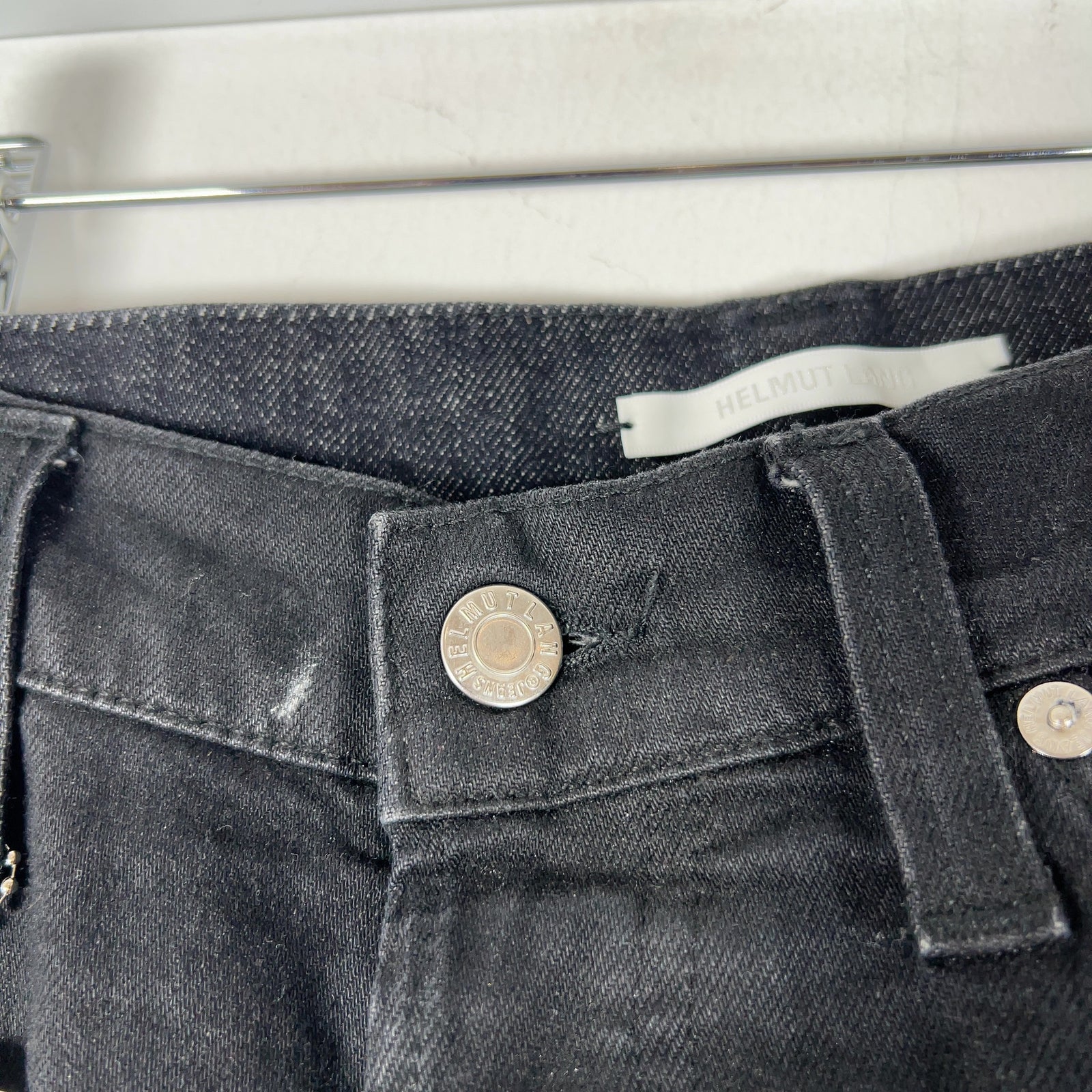 Helmut Lang Waxed Black Jeans