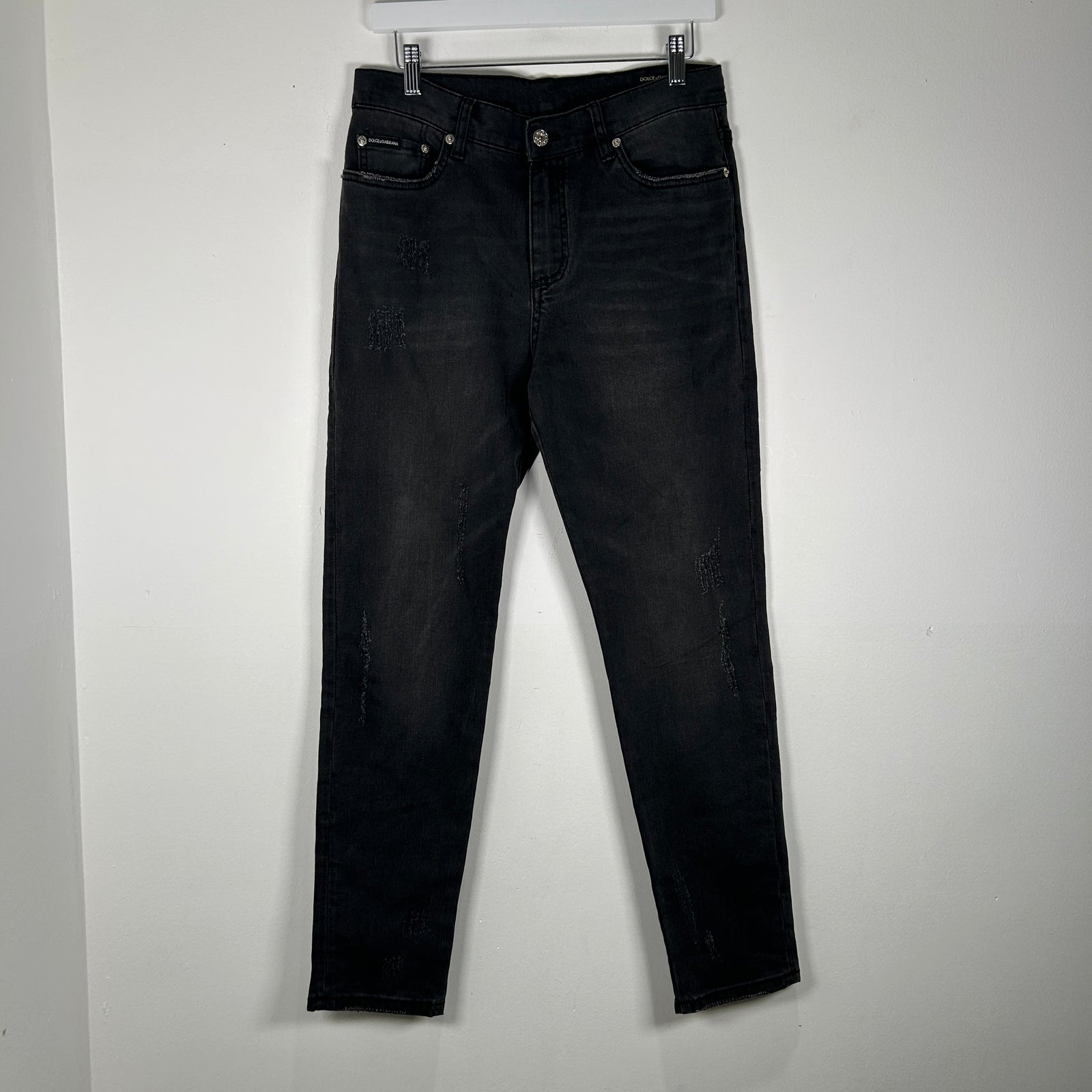 Dolce&Gabbana Floral Print Black Jeans Size 31