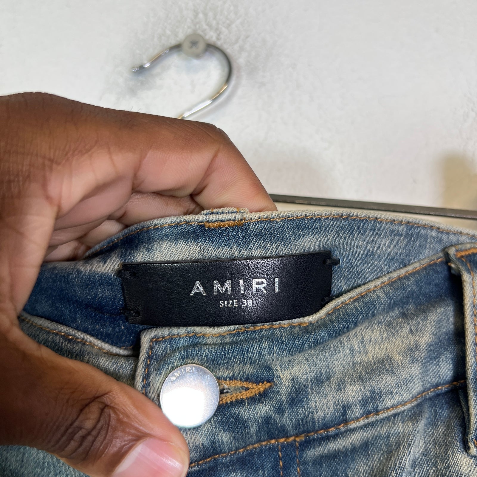 Amiri Dirty Indigo Bandana MX1 Jeans