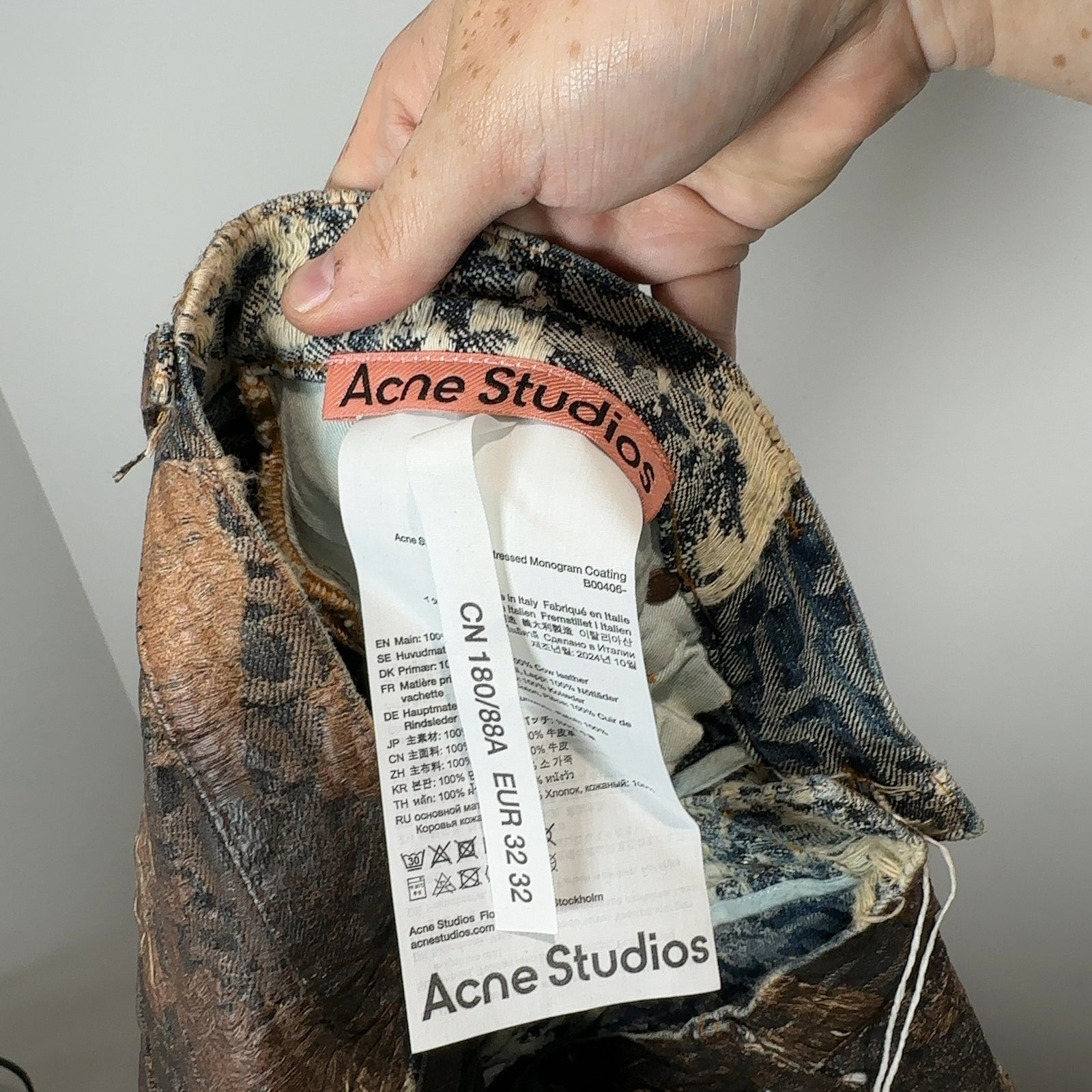 Acne Studios Distressed Monogram Jeans