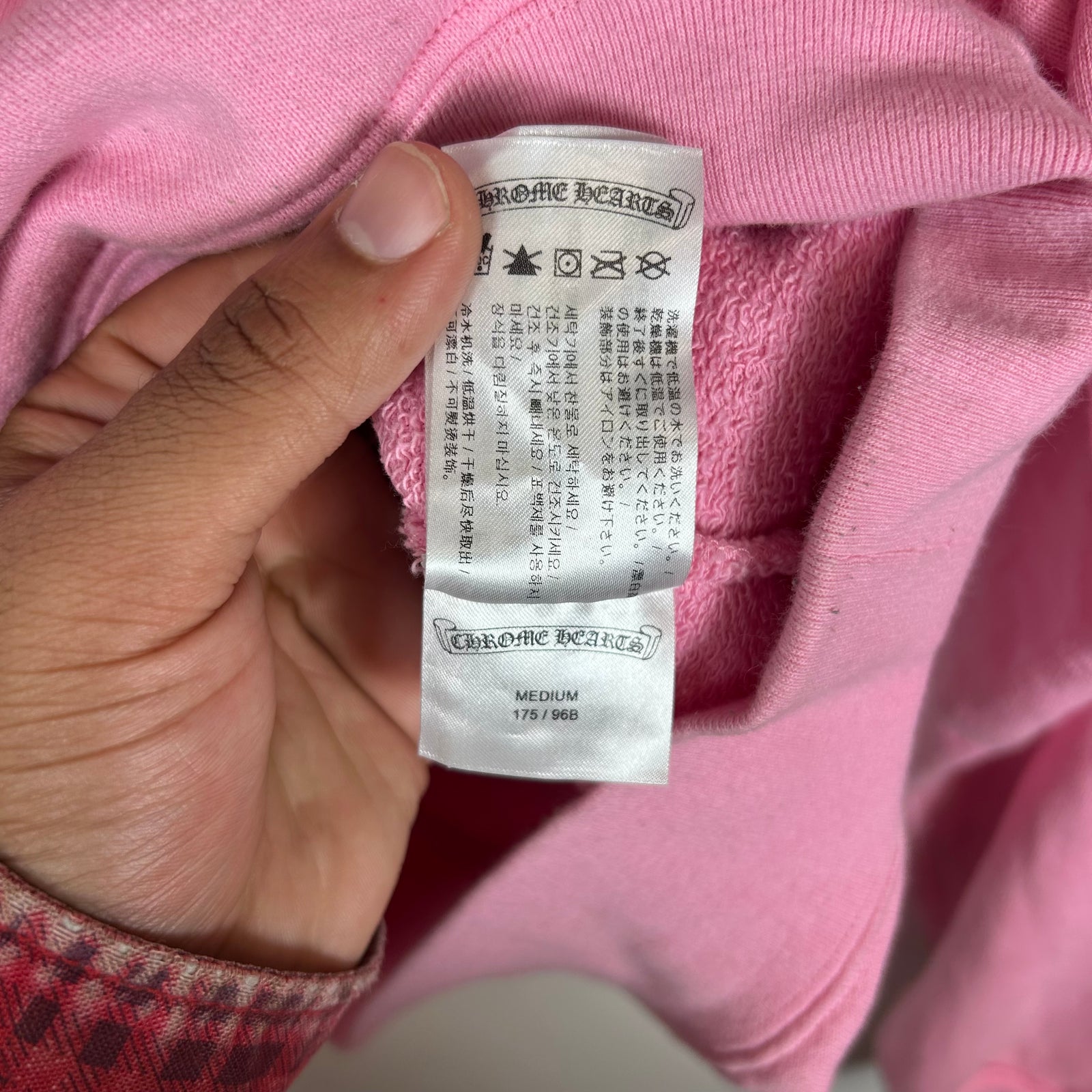 Chrome Hearts Pink Vanity Faith Hoodie Size M