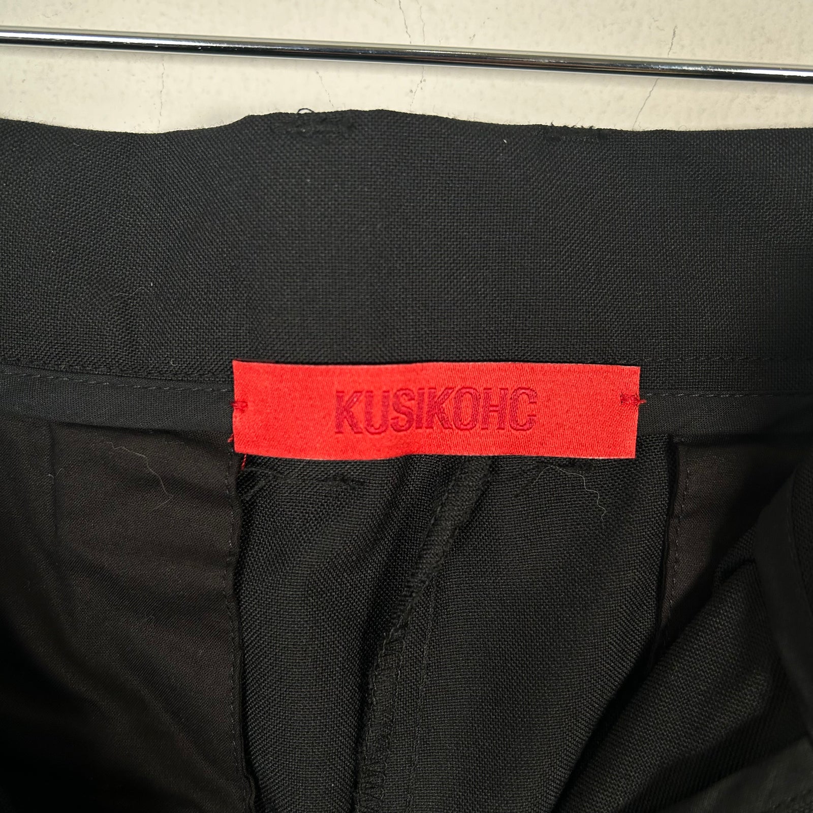 Kusikohc Black Embroidered Eyelet Pants Size L