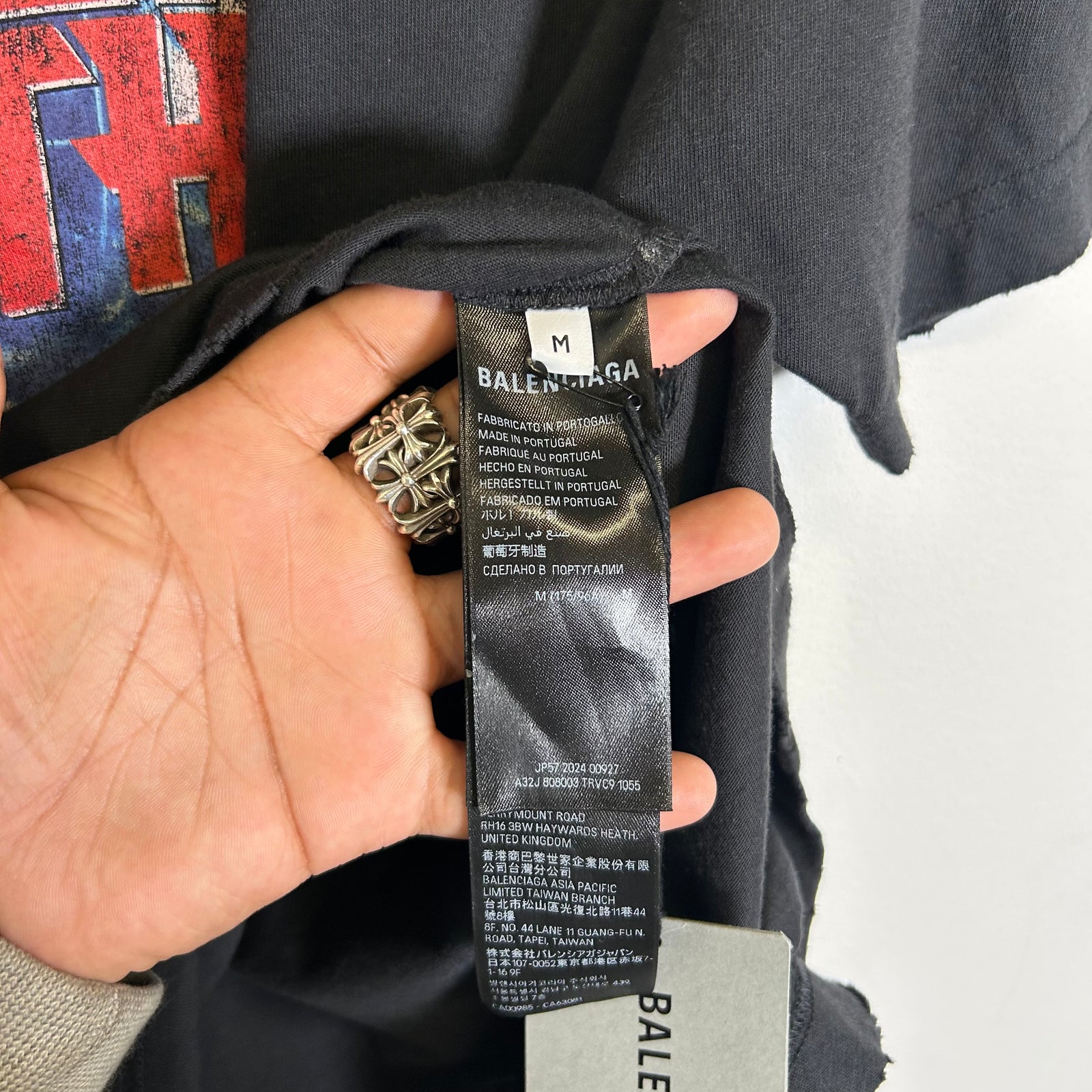 Balenciaga Planet Earth Distressed T-Shirt