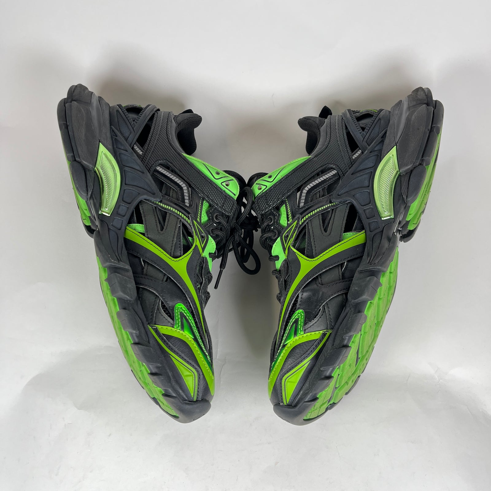 Balenciaga Black/Green Track 2 Sneaker Size 45