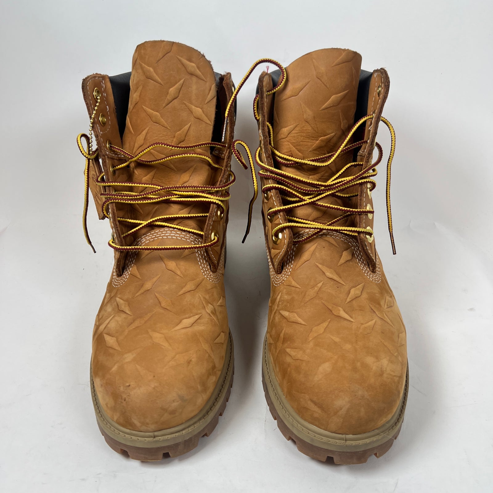 Supreme x Timberland Wheat Diamond Plate 6" Premium Waterproof Boots Size 8.5