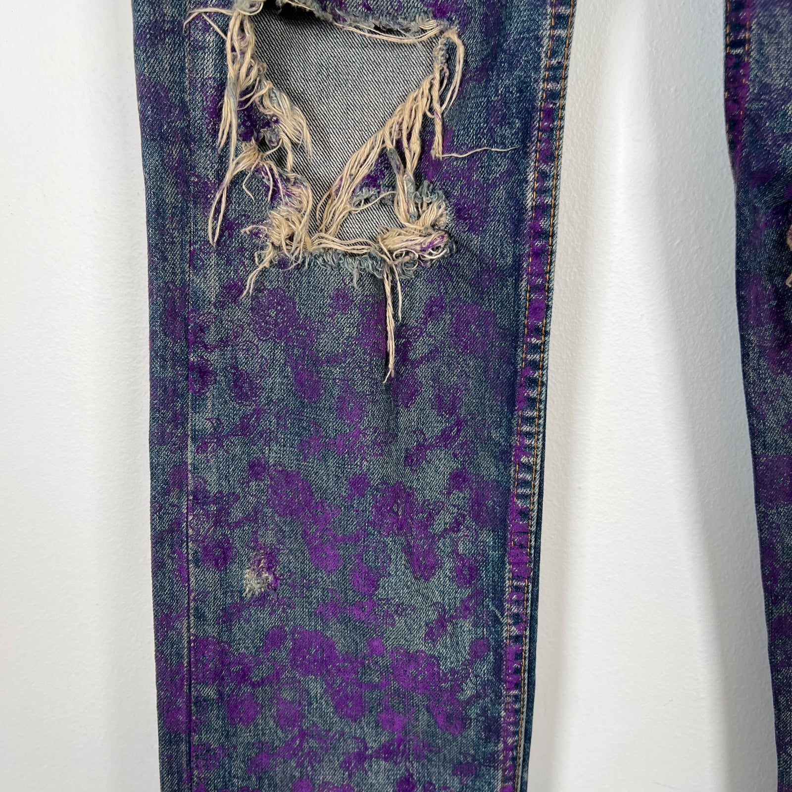 Junya Wantanabe Purple Floral Jeans Size S