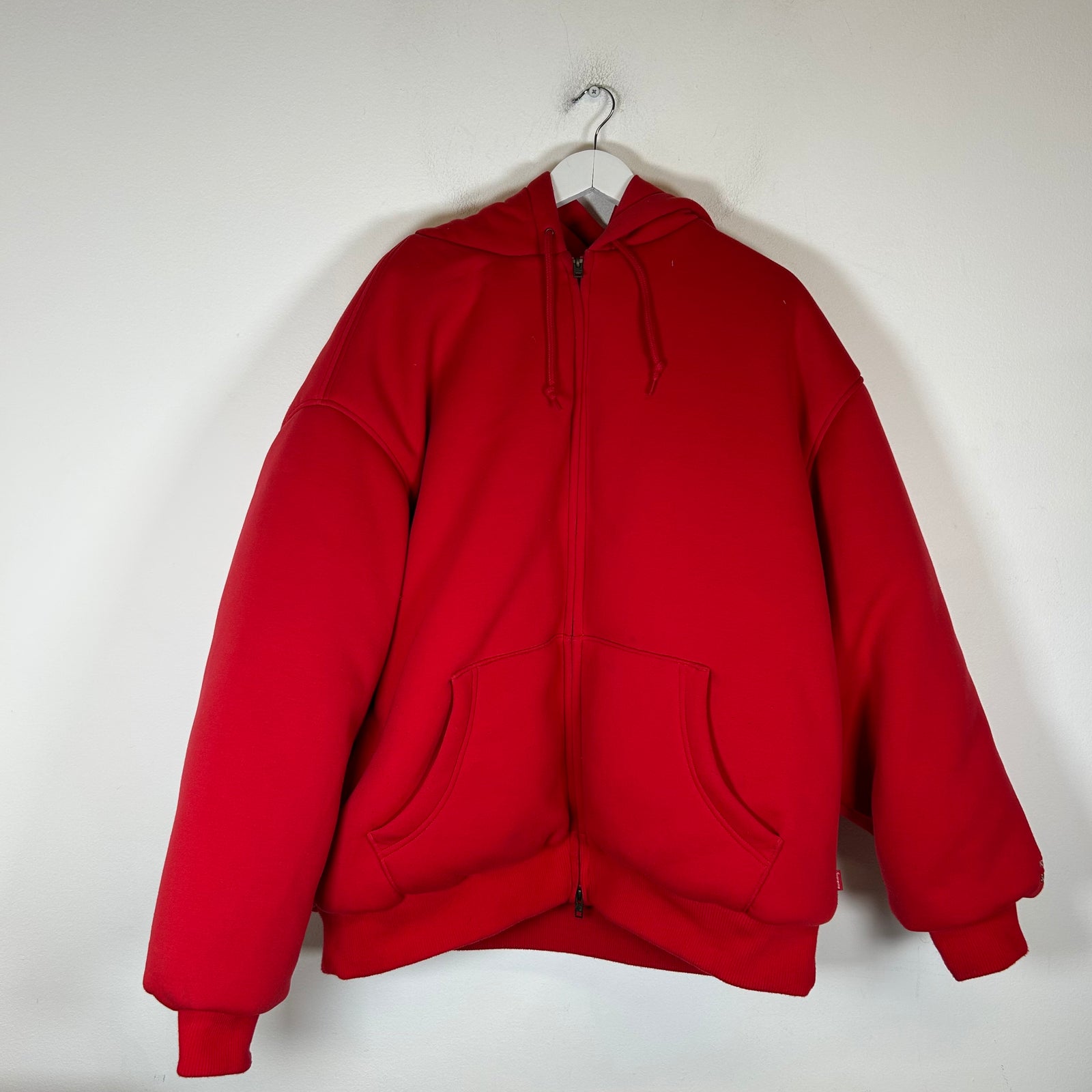 Supreme x The North Face Red Down Filled Oversized Zip-Up Hoodie Size XXL