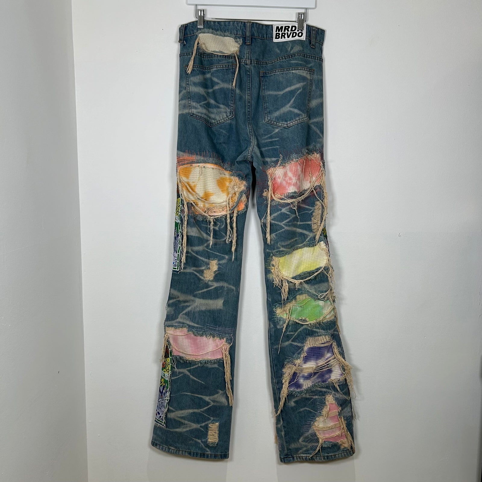 Who Decides War Multicolor Distressed Denim Jeans Size 32