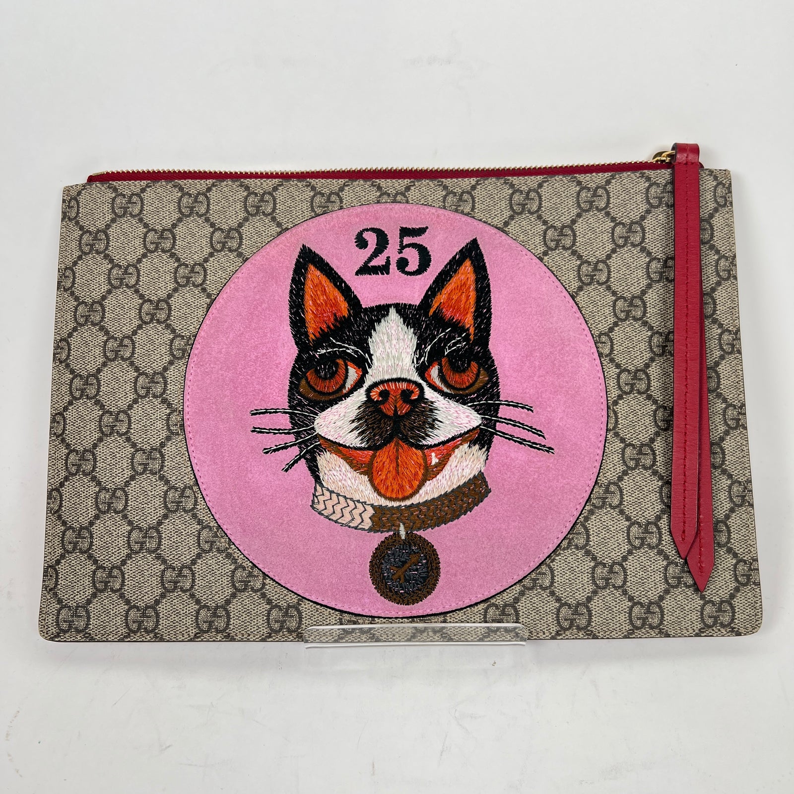 Gucci GG Supreme Monogram Bosco Wristlet Clutch