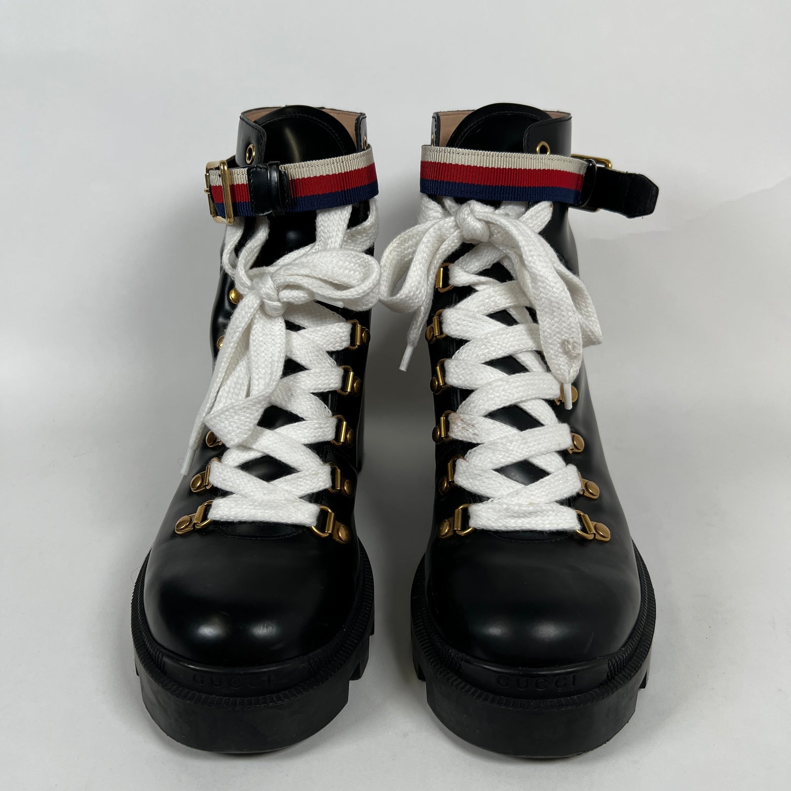 Gucci Slyvie Ankle Combat Boot Size 39