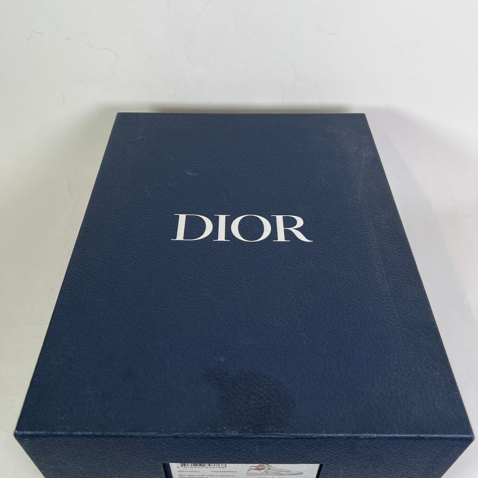 Dior B27 White/Red Oblique Uptown Mid-Top Sneaker Size 45
