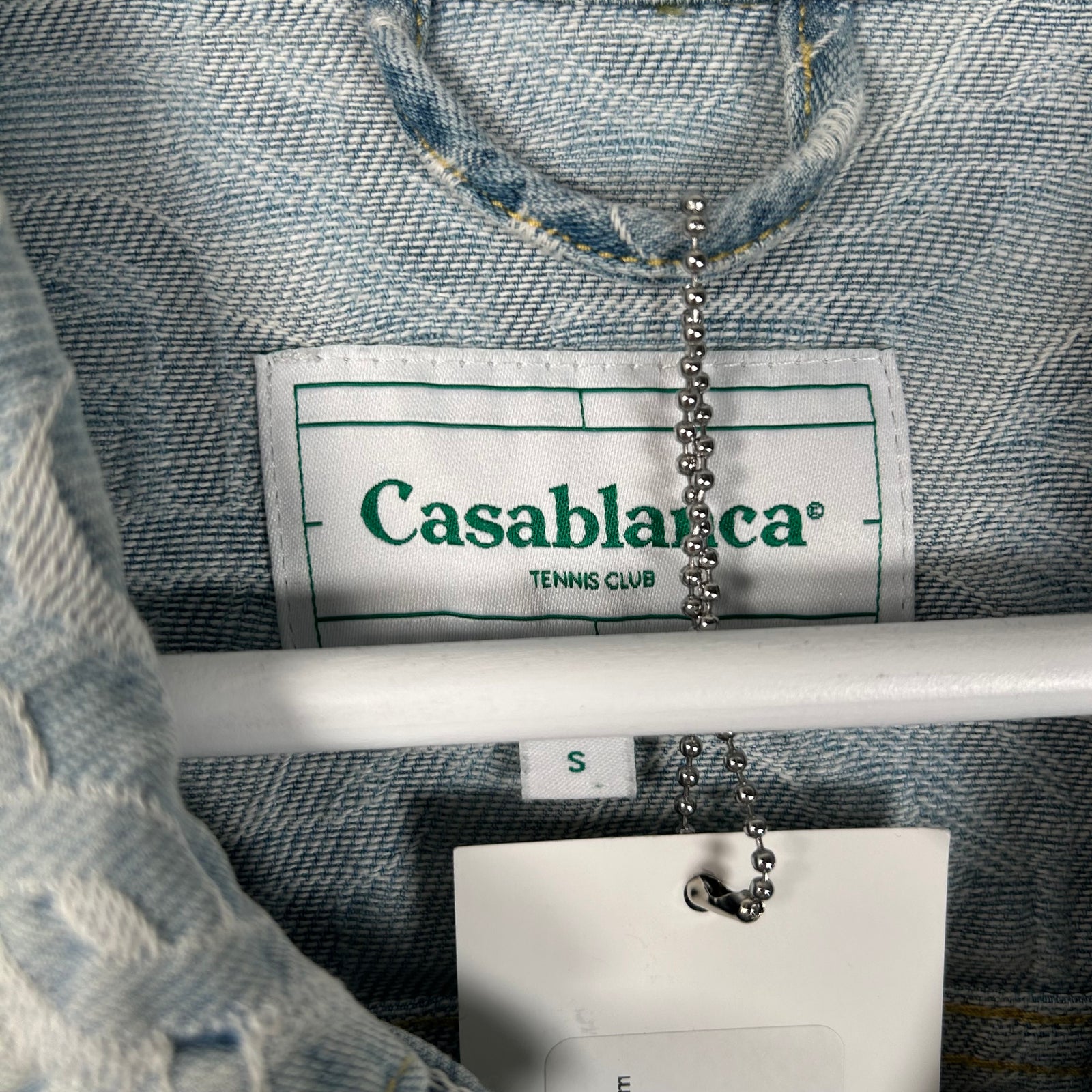 Casablanca Monogram Lightwash Denim Jacket Size S