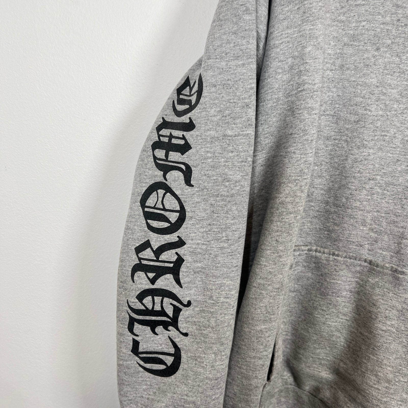 Chrome Hearts Grey "Fuck You" Thermal Lined Hoodie Size S
