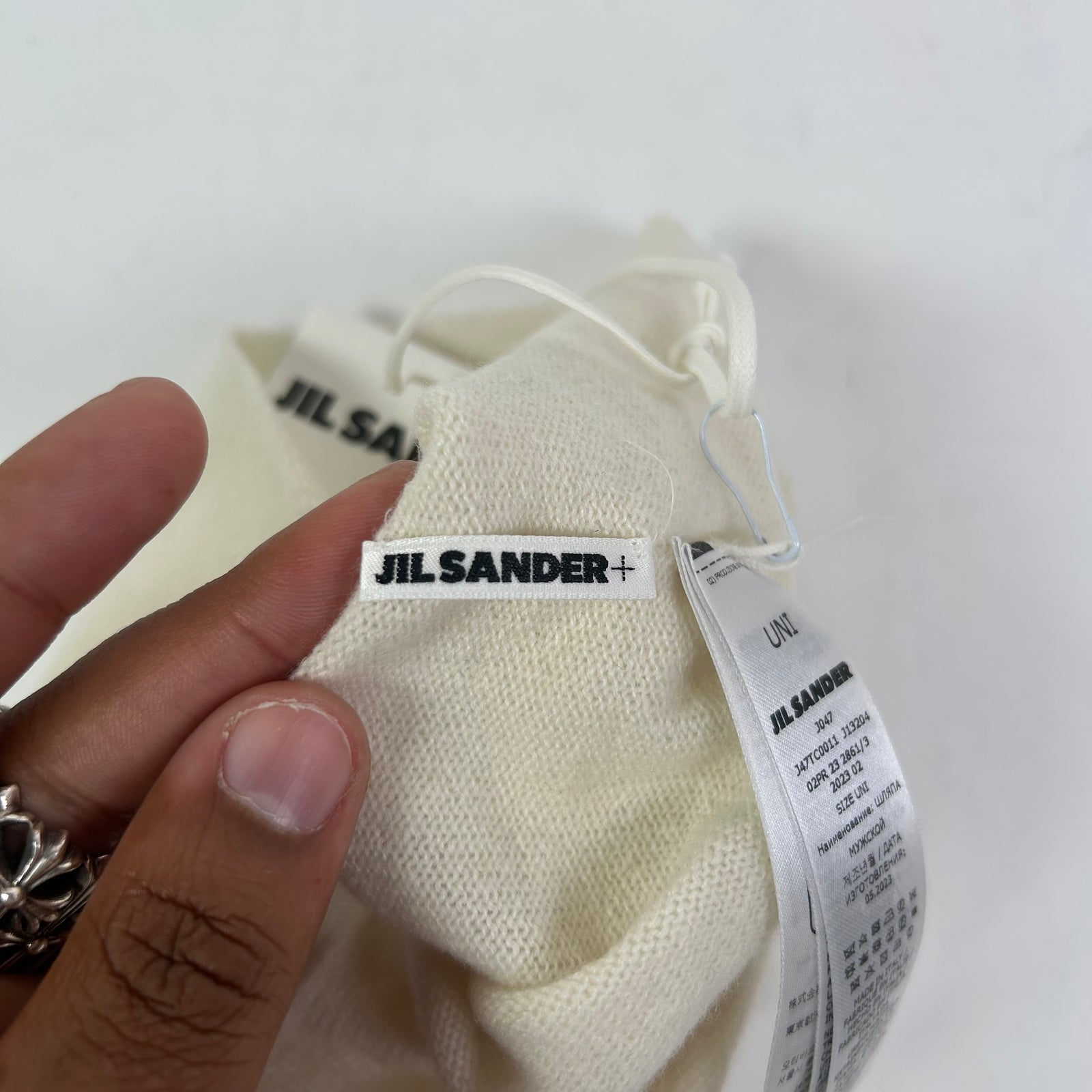 Jil Sander Natural Cashmere Beanie