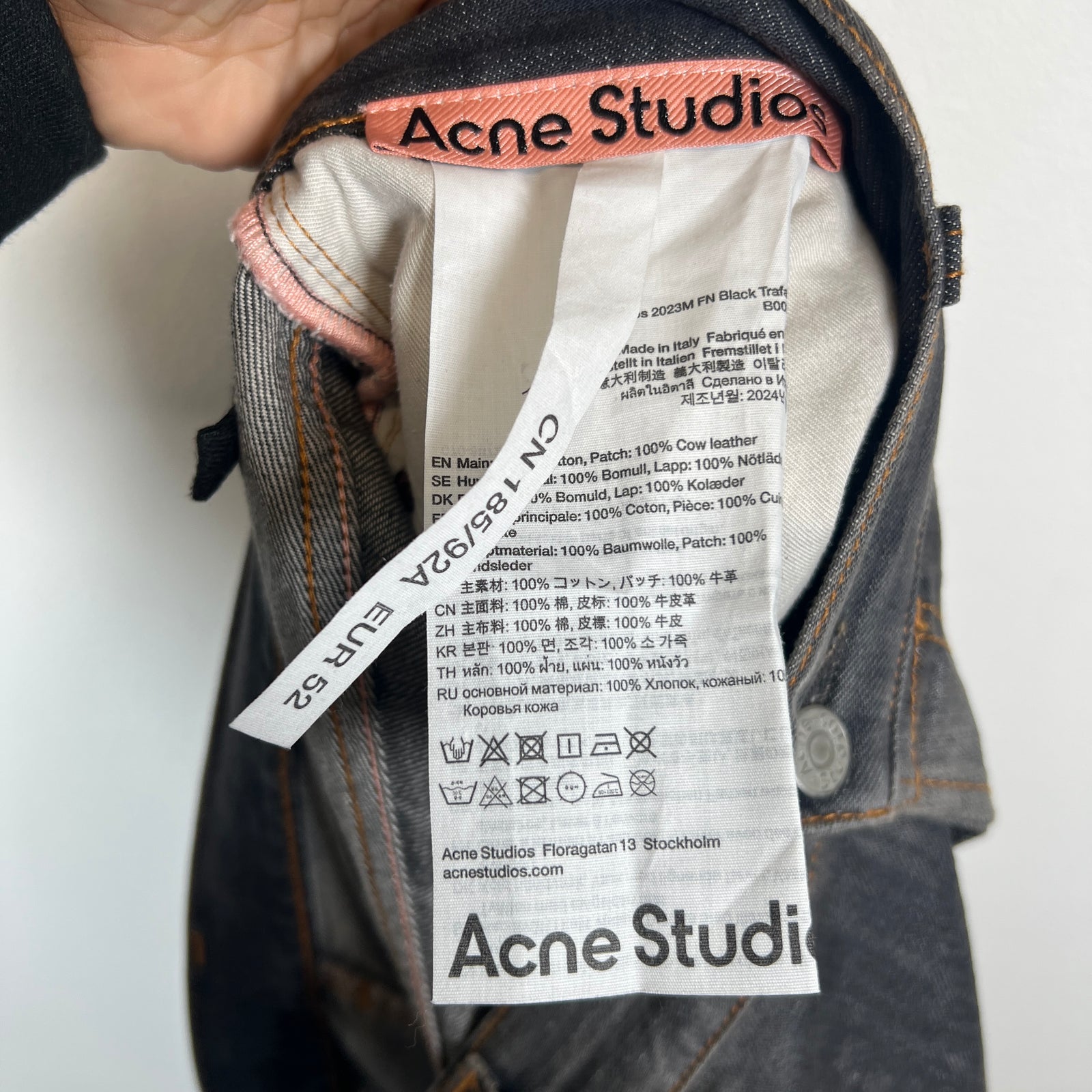 Acne Studios Black 2023M Distressed Baggy Jeans Size 33