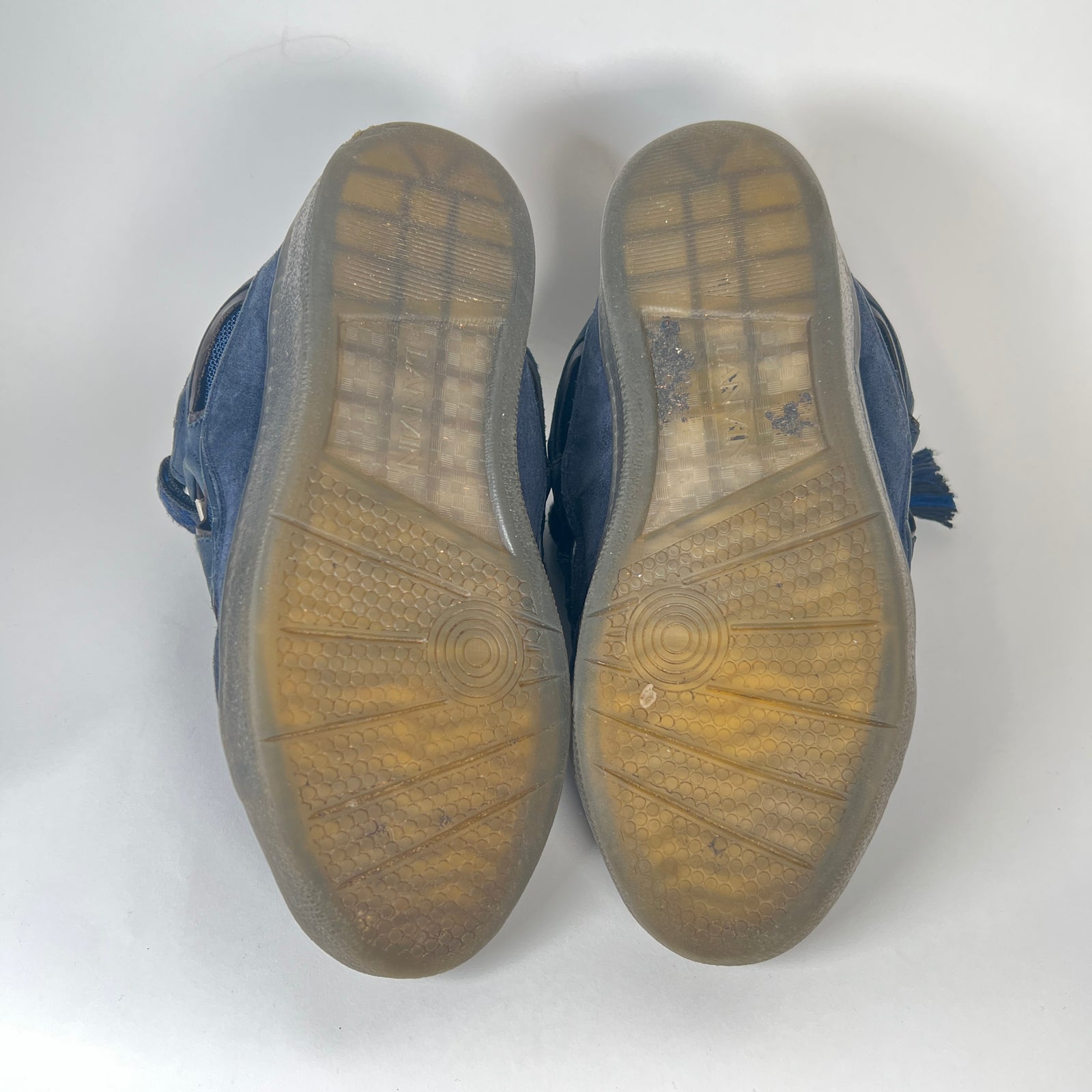 Lanvin Navy Curb Sneakers Size 45