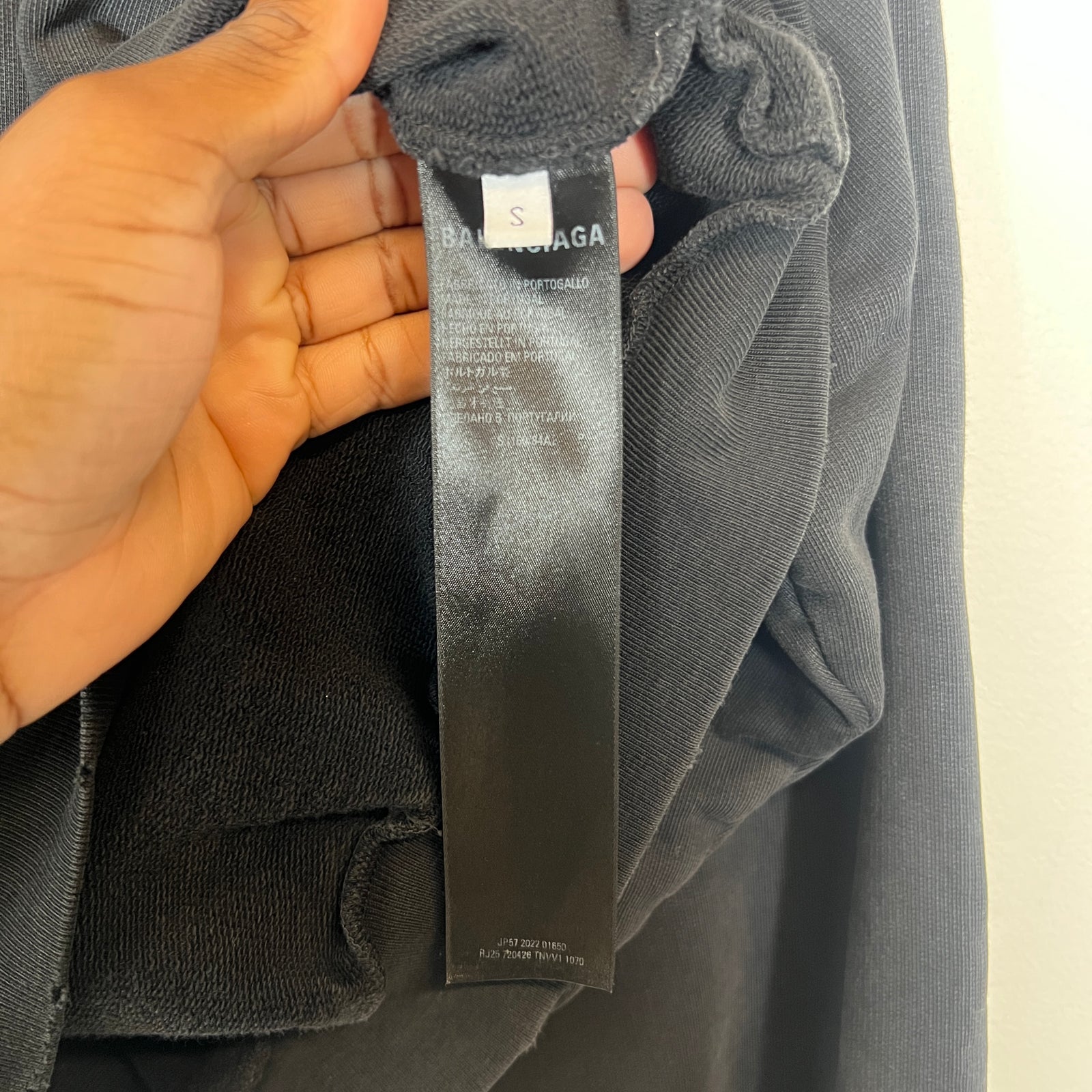 Balenciaga Black 'Be Different' BB Logo Distressed Hoodie Size S