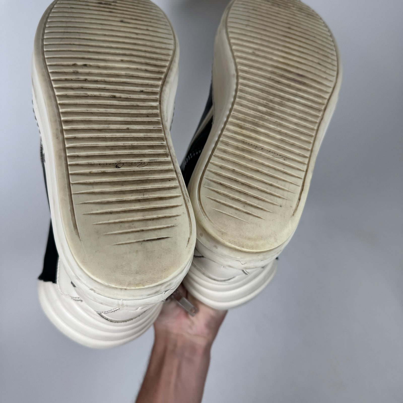 Rick Owens Black Jumbo Lace Geobaskets Size 41