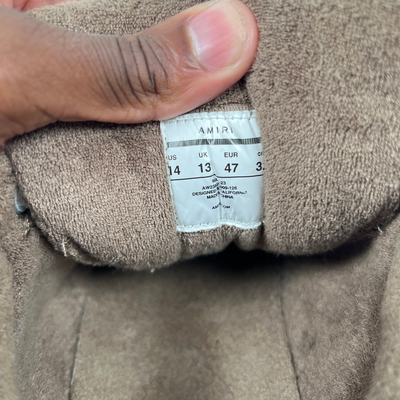 Amiri Cream/Brown MA-1 Sneaker Size 14