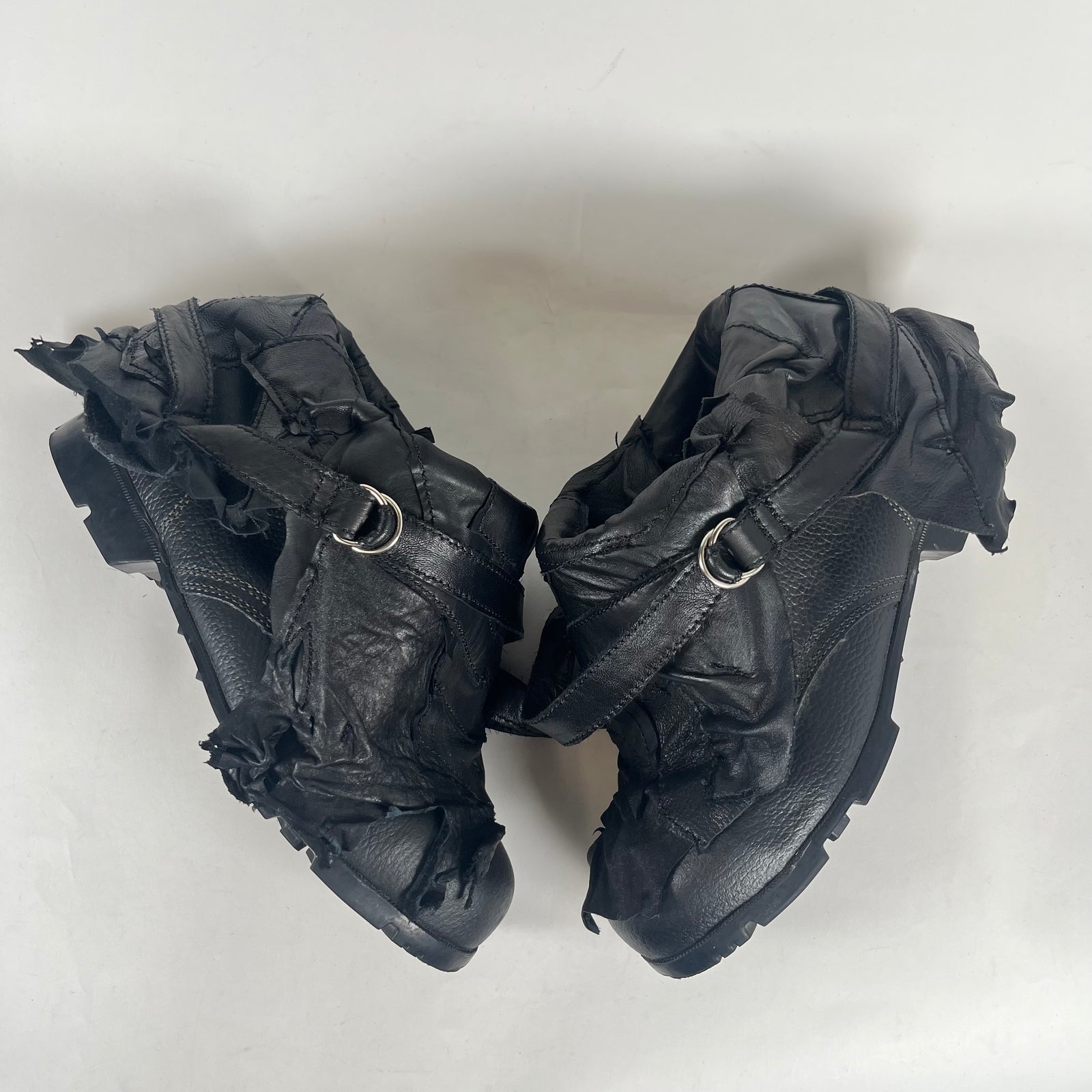 Yasuyuki Ishii S/S10 Foldable Leather Patchwork Boots Size 10