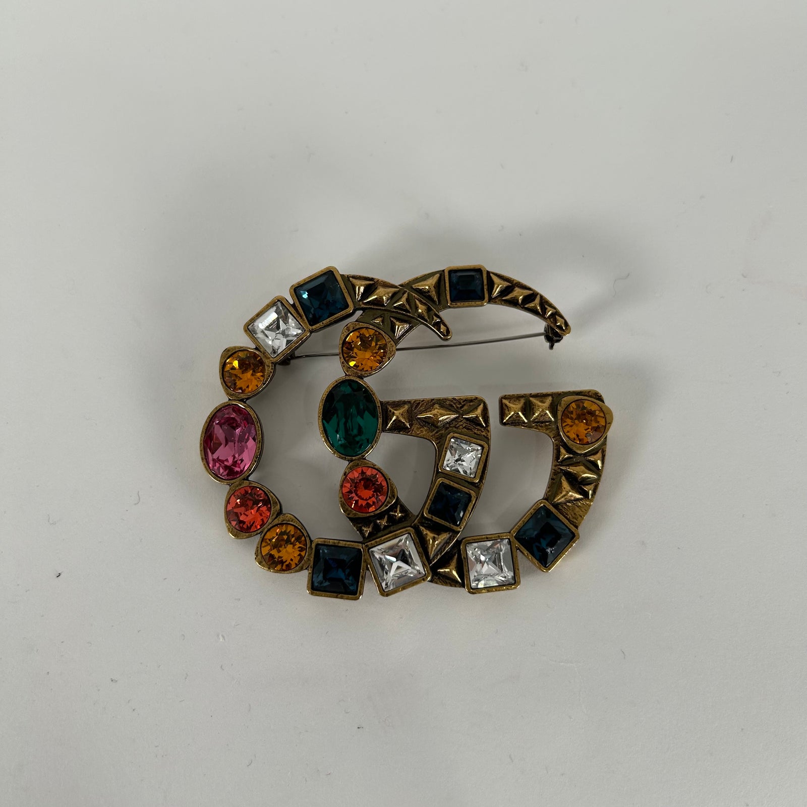 Gucci GG Multi Crystal Broach