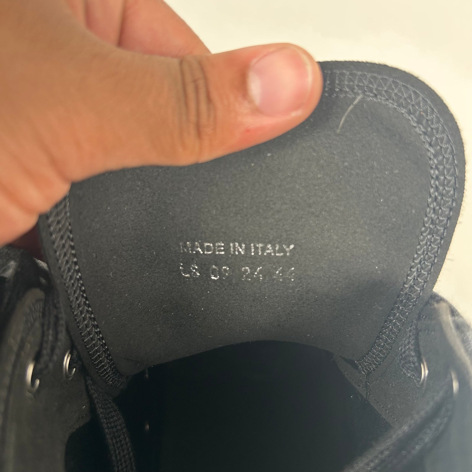 Dior B23 Black Jacquard High Top Sneaker Size 44
