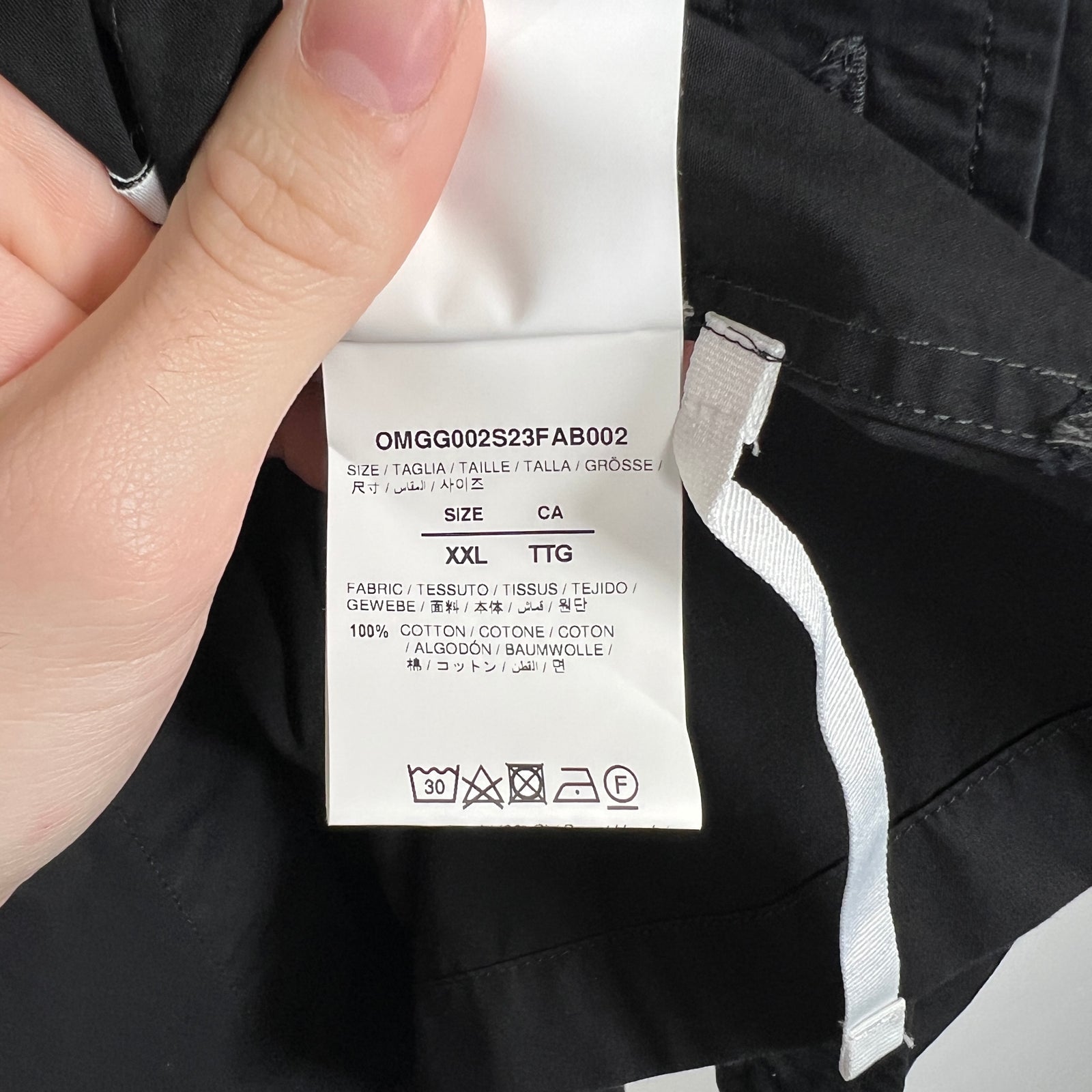 Off-White 'Script' Camp Shirt Size 2XL