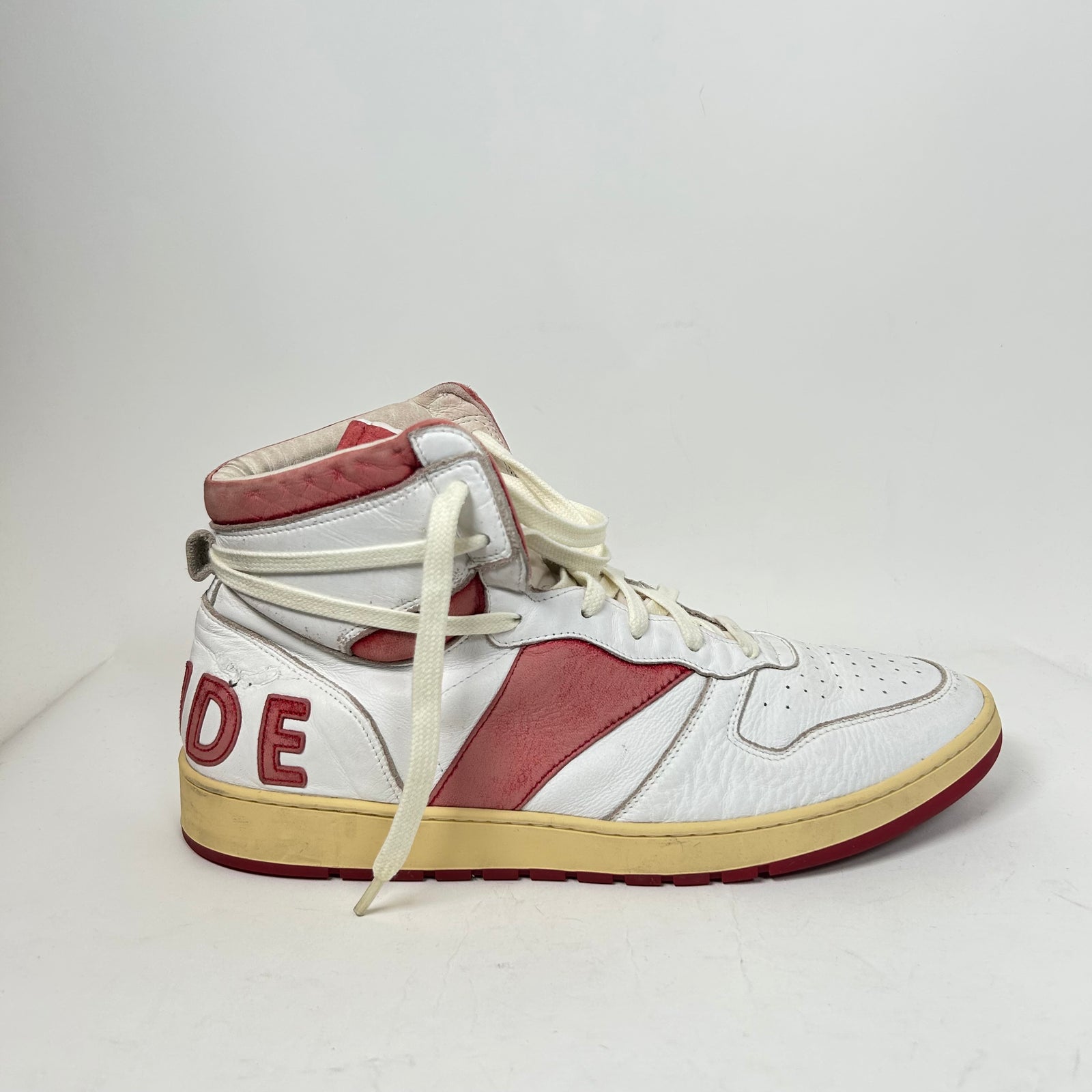 Rhude Red/White Rhecess High Sneaker Size 12