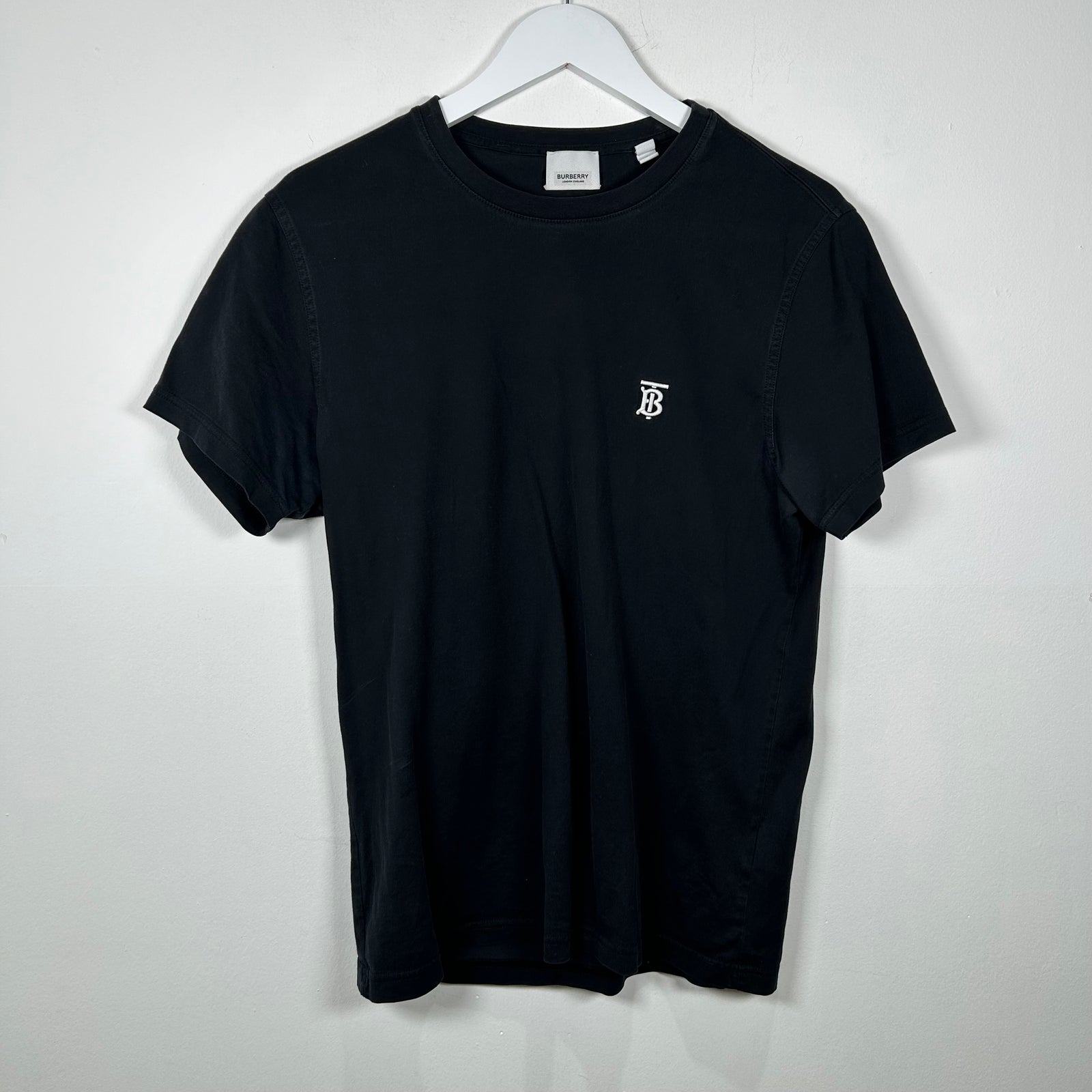 Burberry Black 'TB' Logo T-Shirt Size S