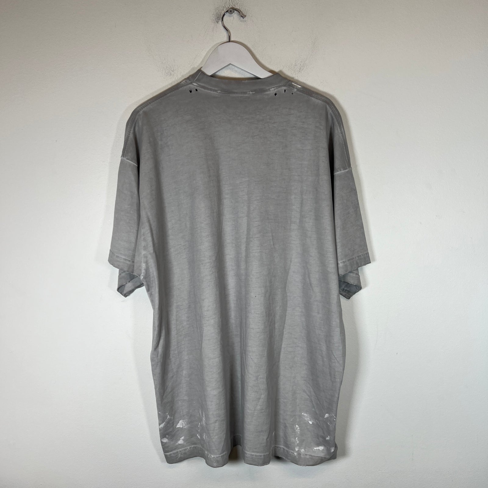 Balenciaga Grey Metal Logo T-Shirt Size 2