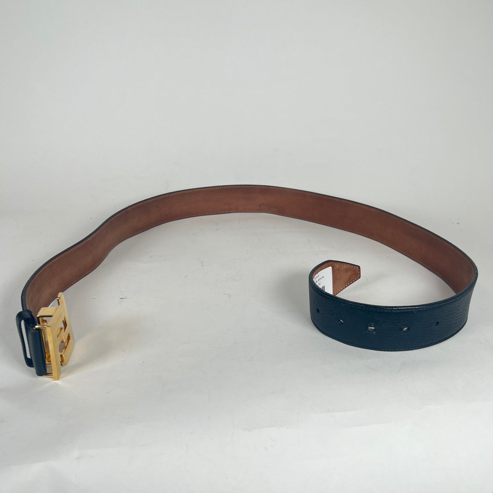 Fendi Gold FF Buckle Belt Sz 95