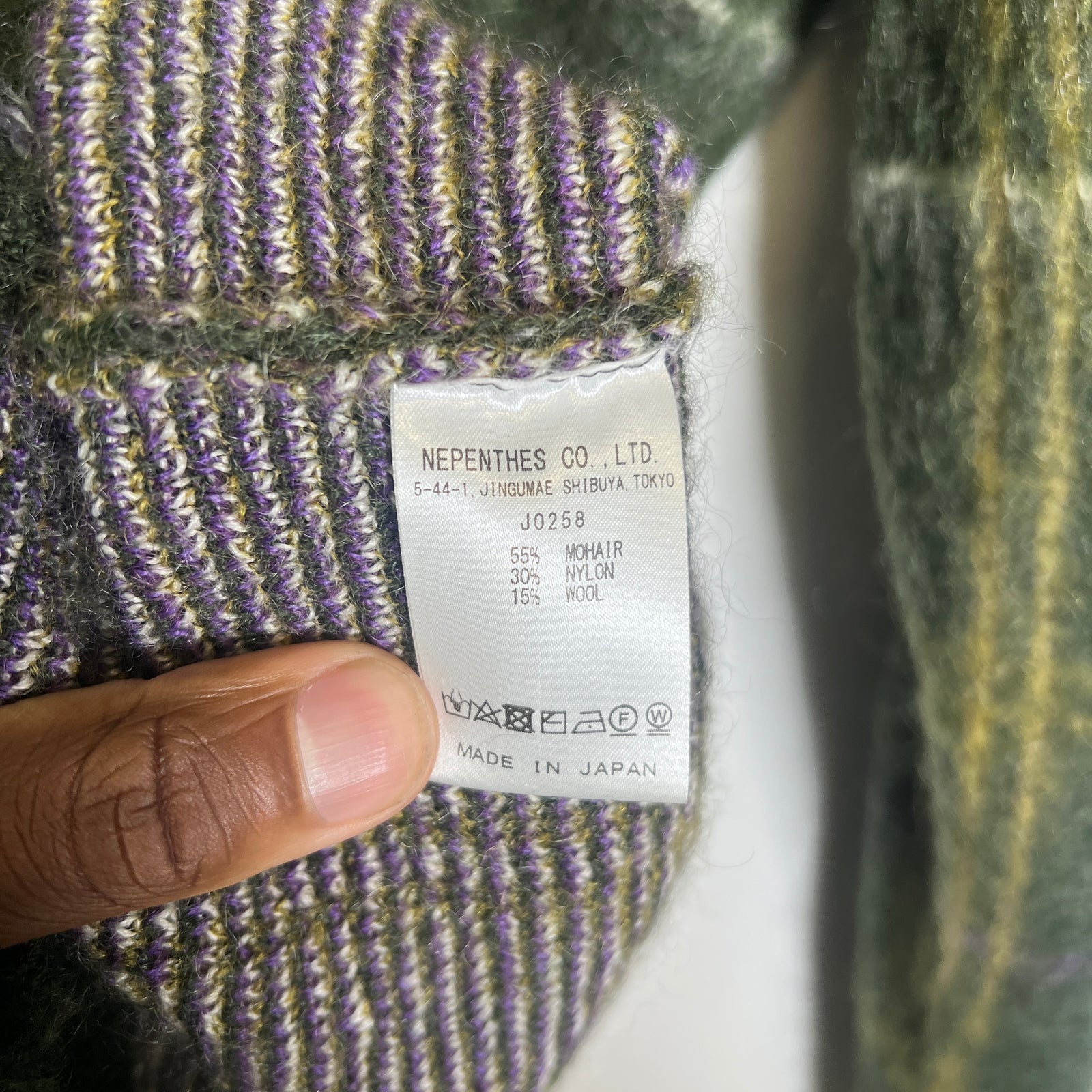 Needles Mohair Windowpane Cardigan