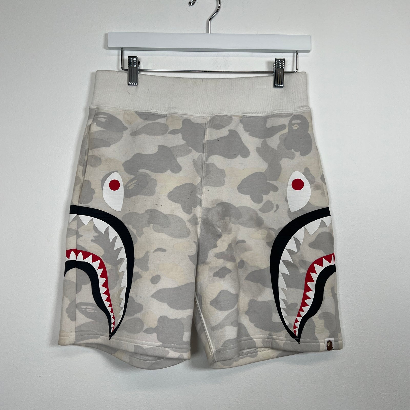 Bape White Glow Shorts Size S