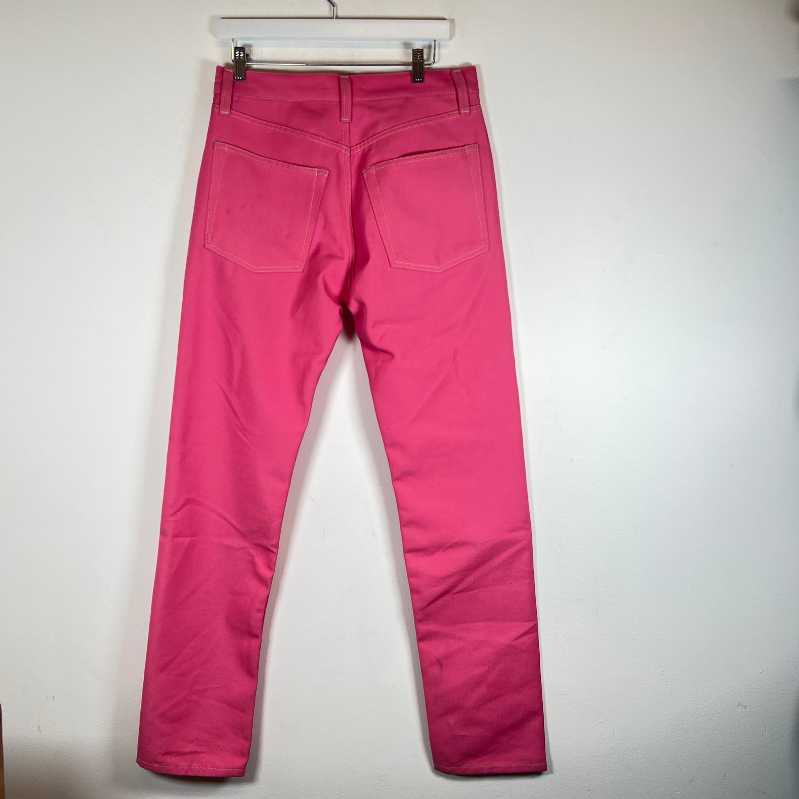 Helmut Lang Pink Slim-Fit Denim Jeans Size 28