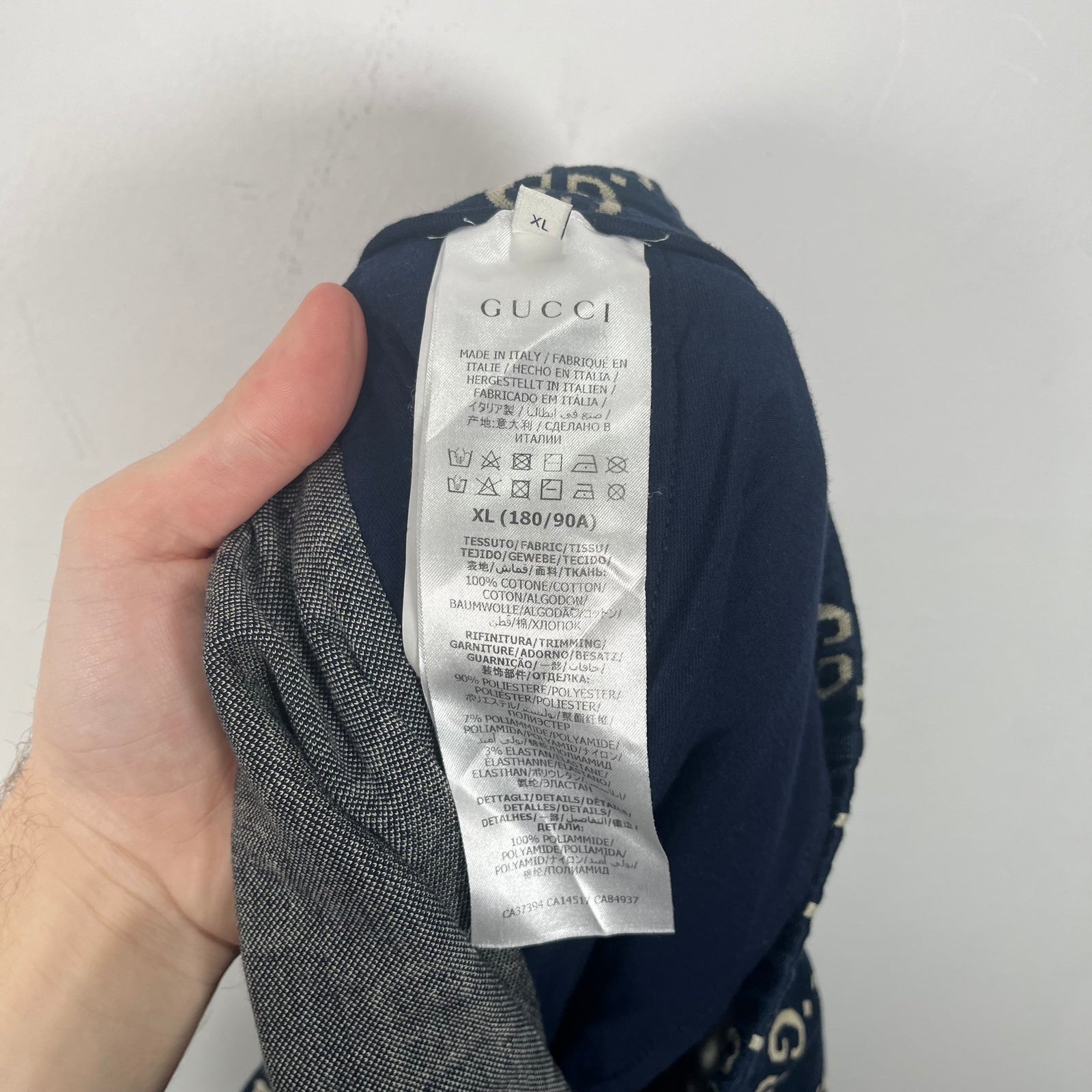 Gucci Navy GG Monogram Track Pant Size XL