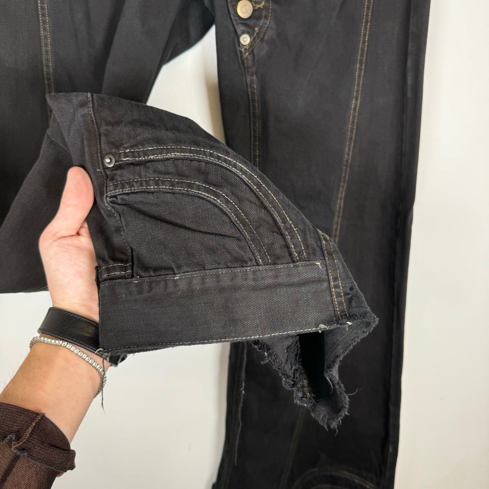 Cabane De Zucca Flare J Button Jeans Size 32