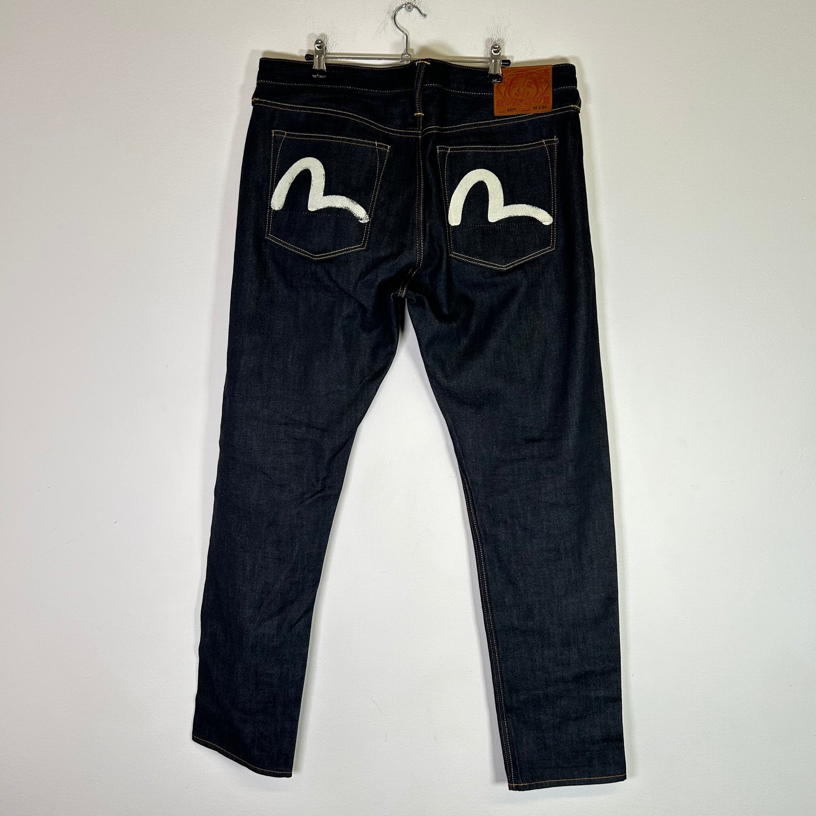 Evisu Indigo Seagull Print Regular Fit Jeans