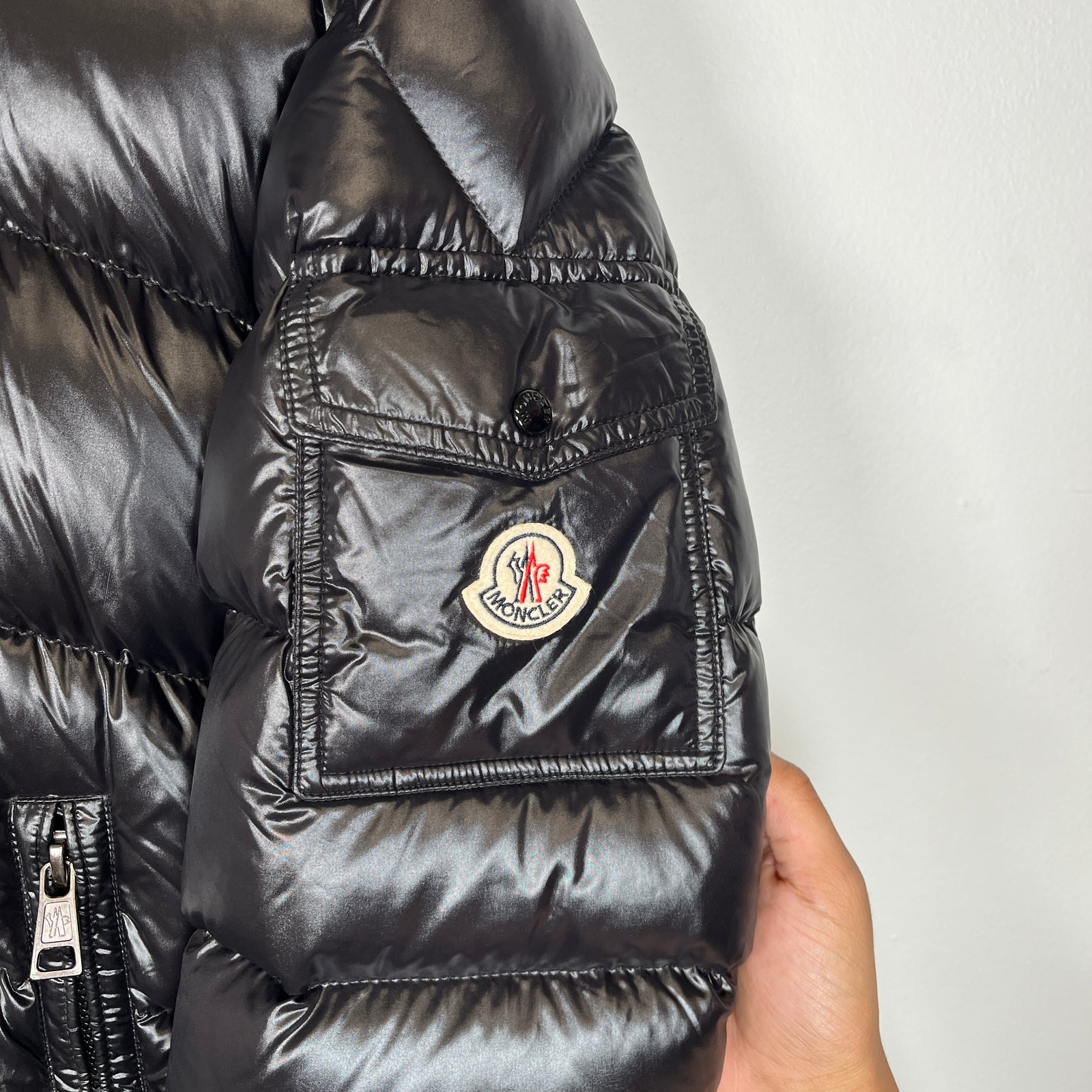 Moncler Black Maya Giubbotta Jacket Size 4