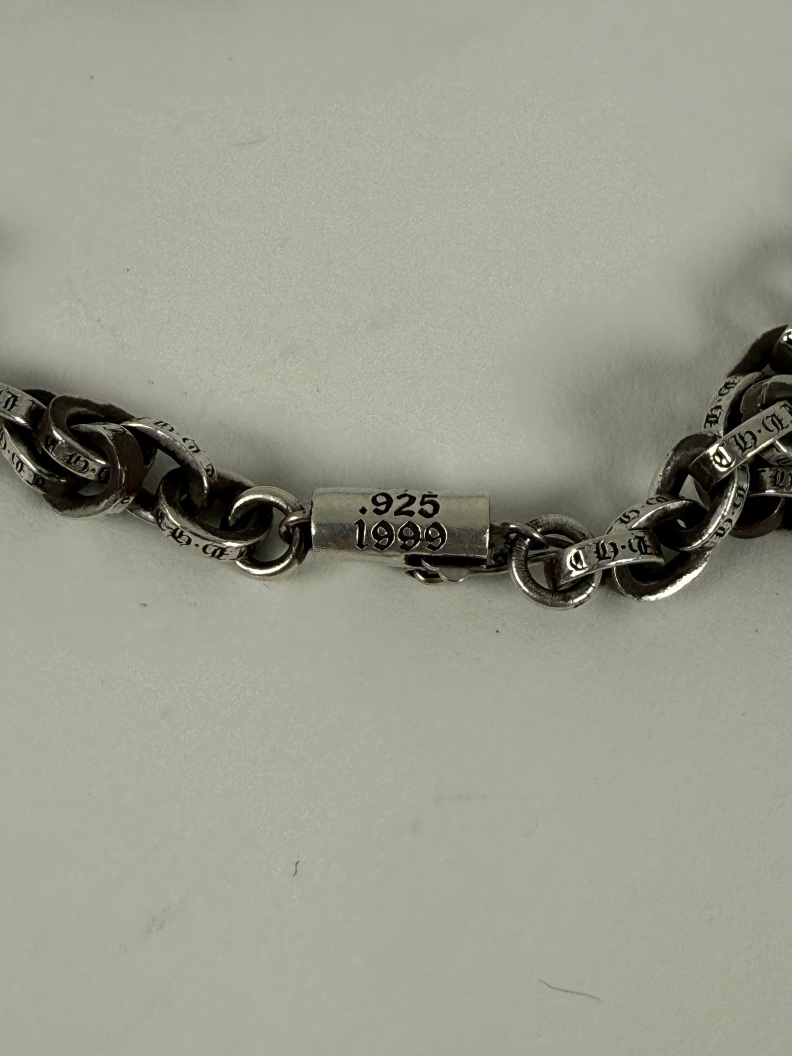 Chrome Hearts 30" Silver 'Paper-Chain' Necklace