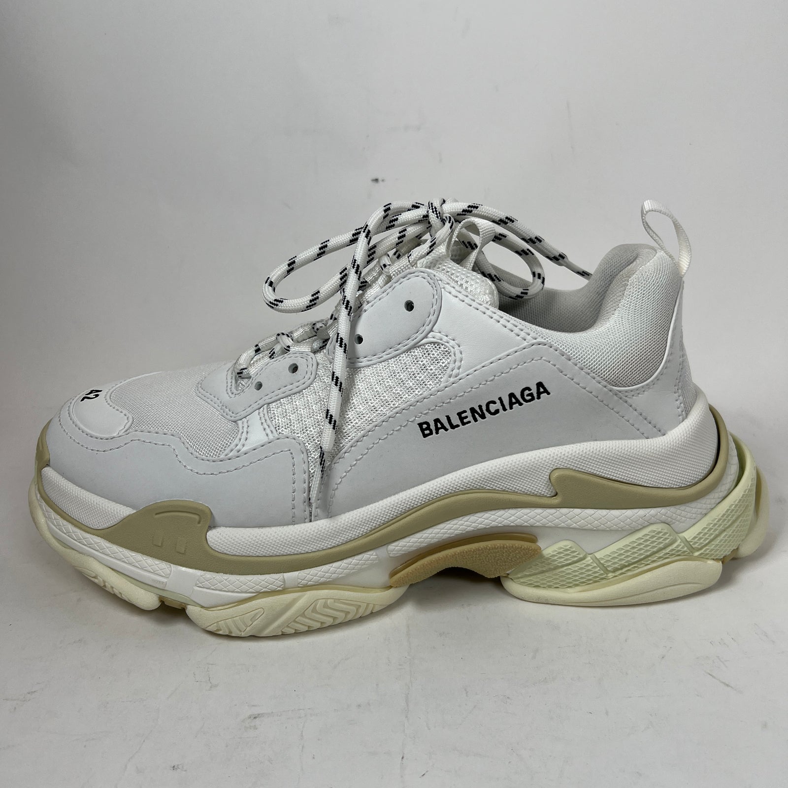 Balenciaga White Triple S Sneaker Size 42