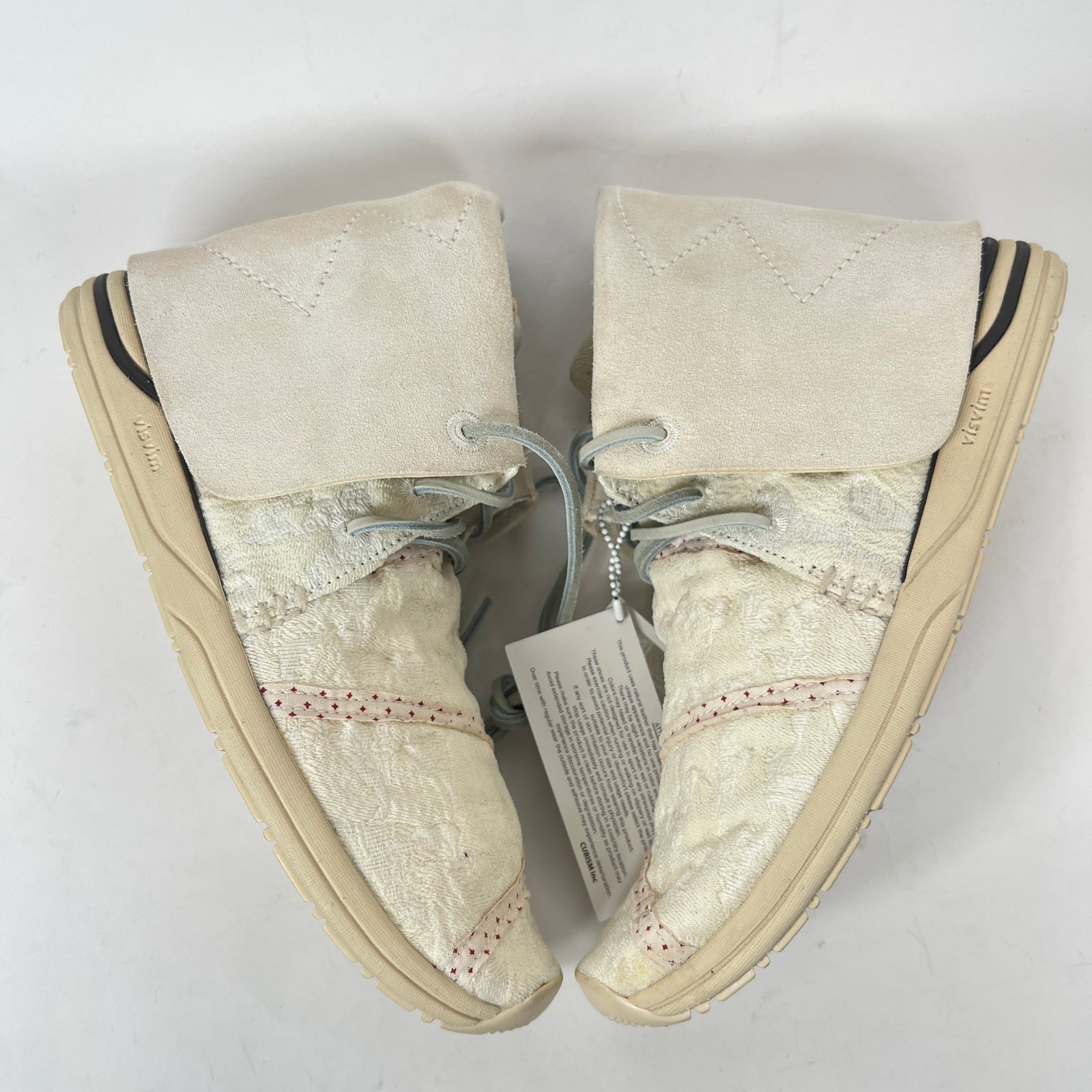 Visvim White Huron Lhamo Hi-Folk Sneaker Size 9.5