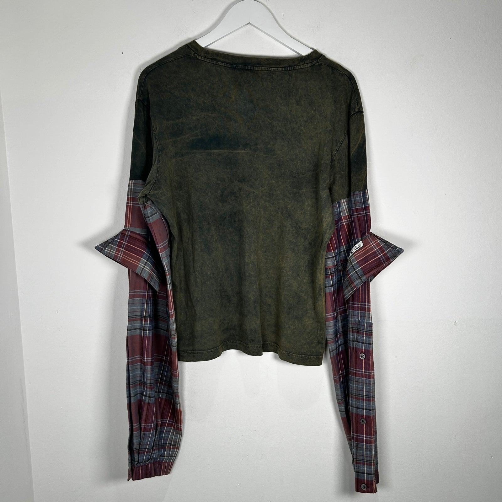 Acne Studios Green Paneled Long-Sleeve T-Shirt Size XL