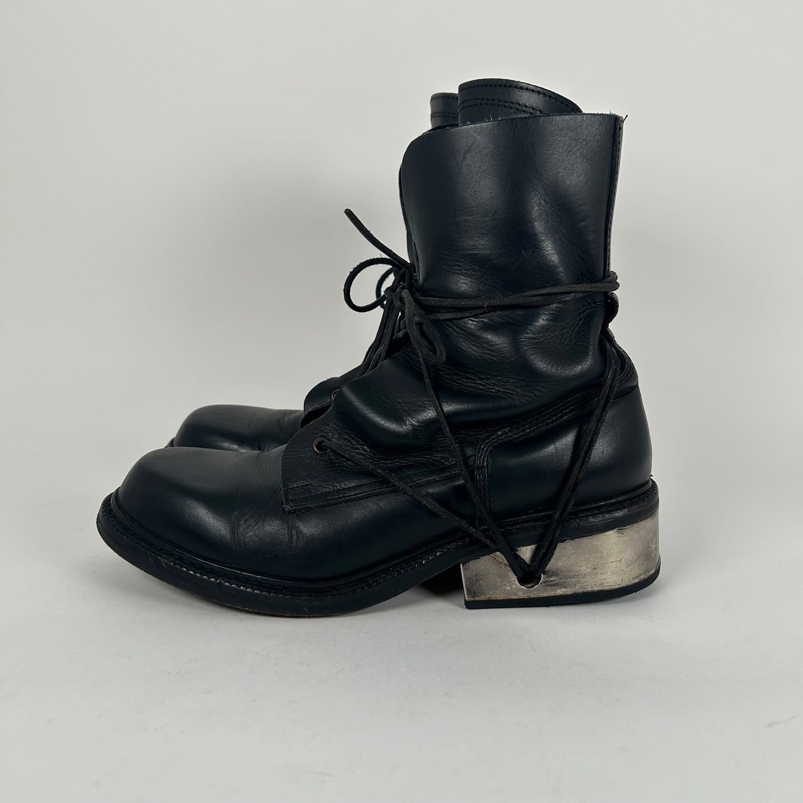 Dirk Bikkemburgs Metal Heel Lace Hole Boots Size 43