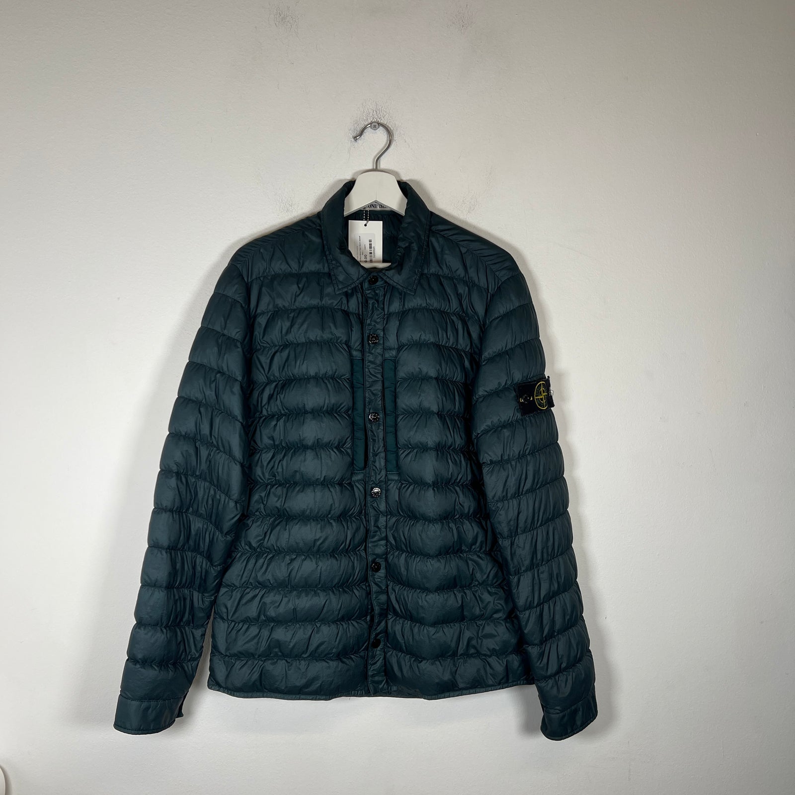 Stone Island Blue Micro Yarn Down Jacket Size L