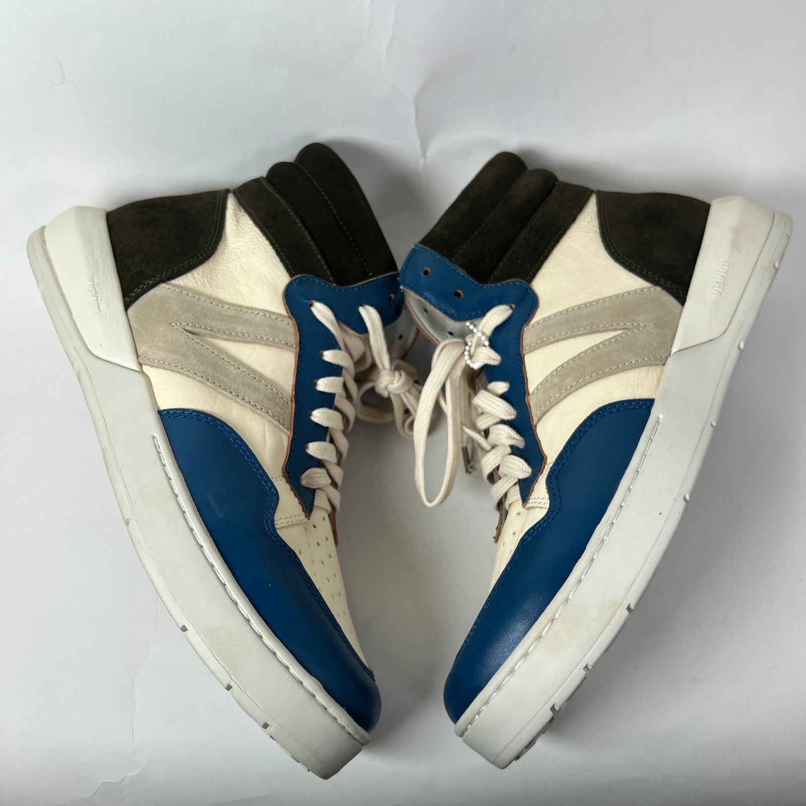 Visvim Blue/Brown Chamberlain Hi-Top Sneaker Size 12