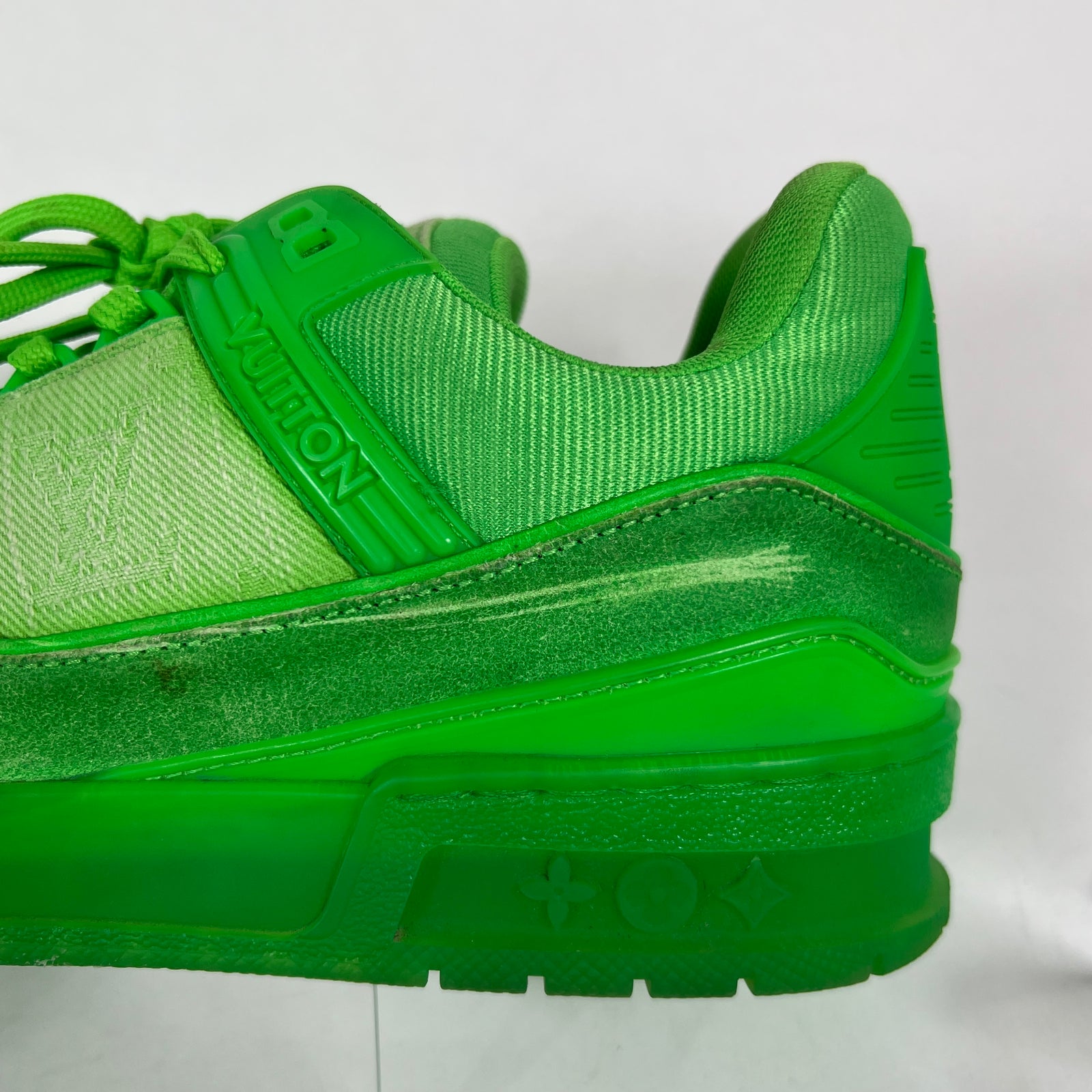 Louis Vuitton Green Canvas Trainers Size 8