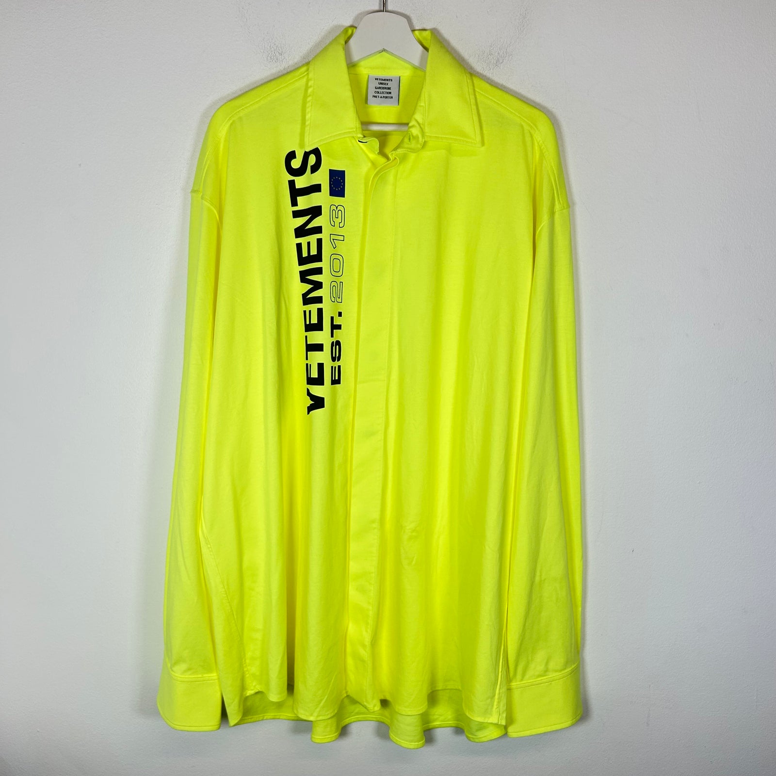 Vetements Neon Flag Shirt Size S