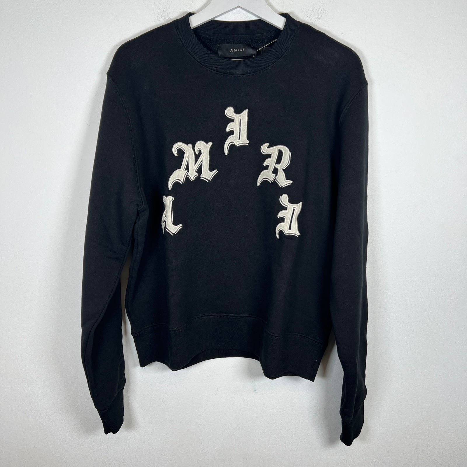 Amiri x Wes Lang Black Curve Logo Crewneck Size S