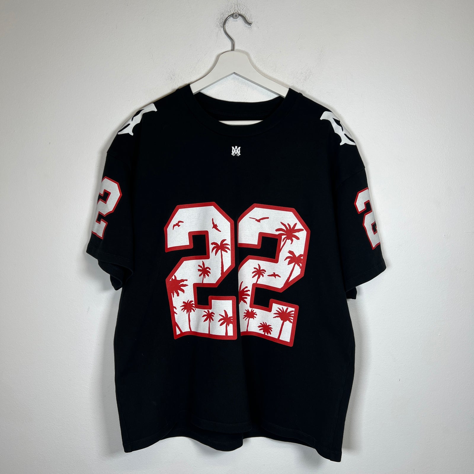 Amiri Black/Red Football Jersey Tee Size M