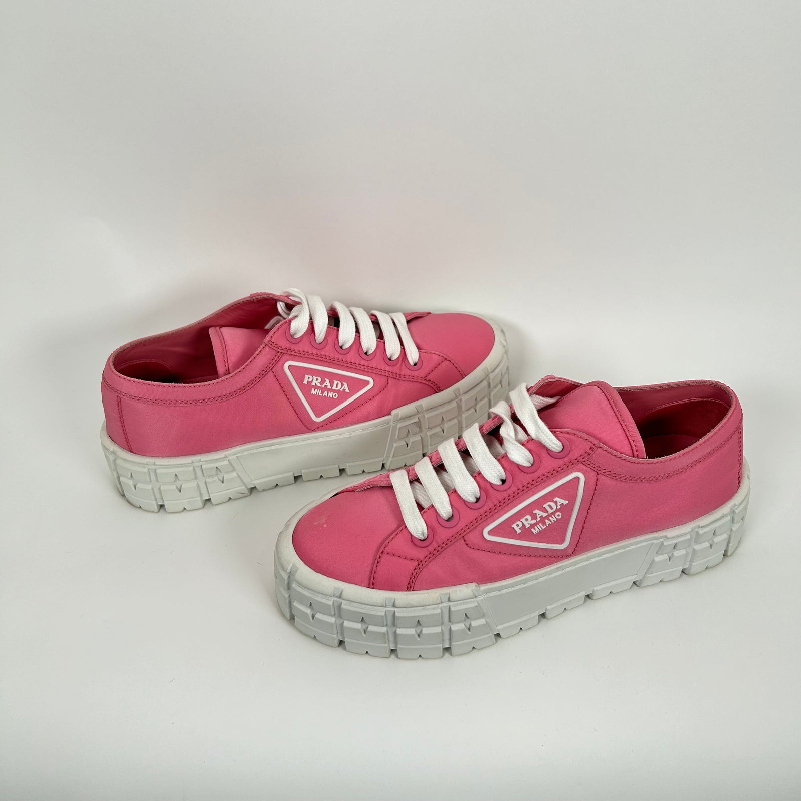 Prada Lug-Sole Platform Sneaker Size 38.5